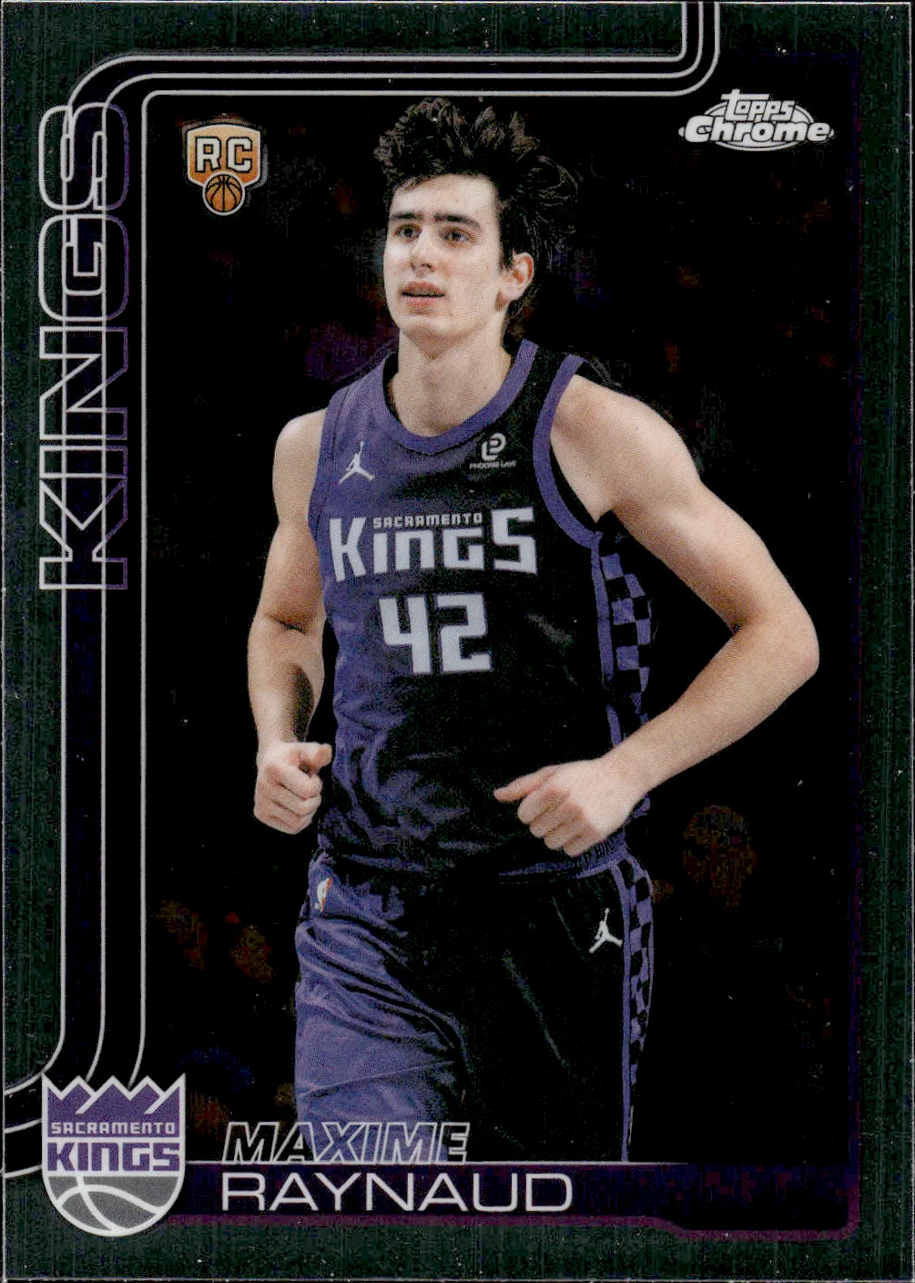 Maxime Raynaud #193 Rookie Card 2025 Topps Chrome Update Basketball basketball rookie card - Front