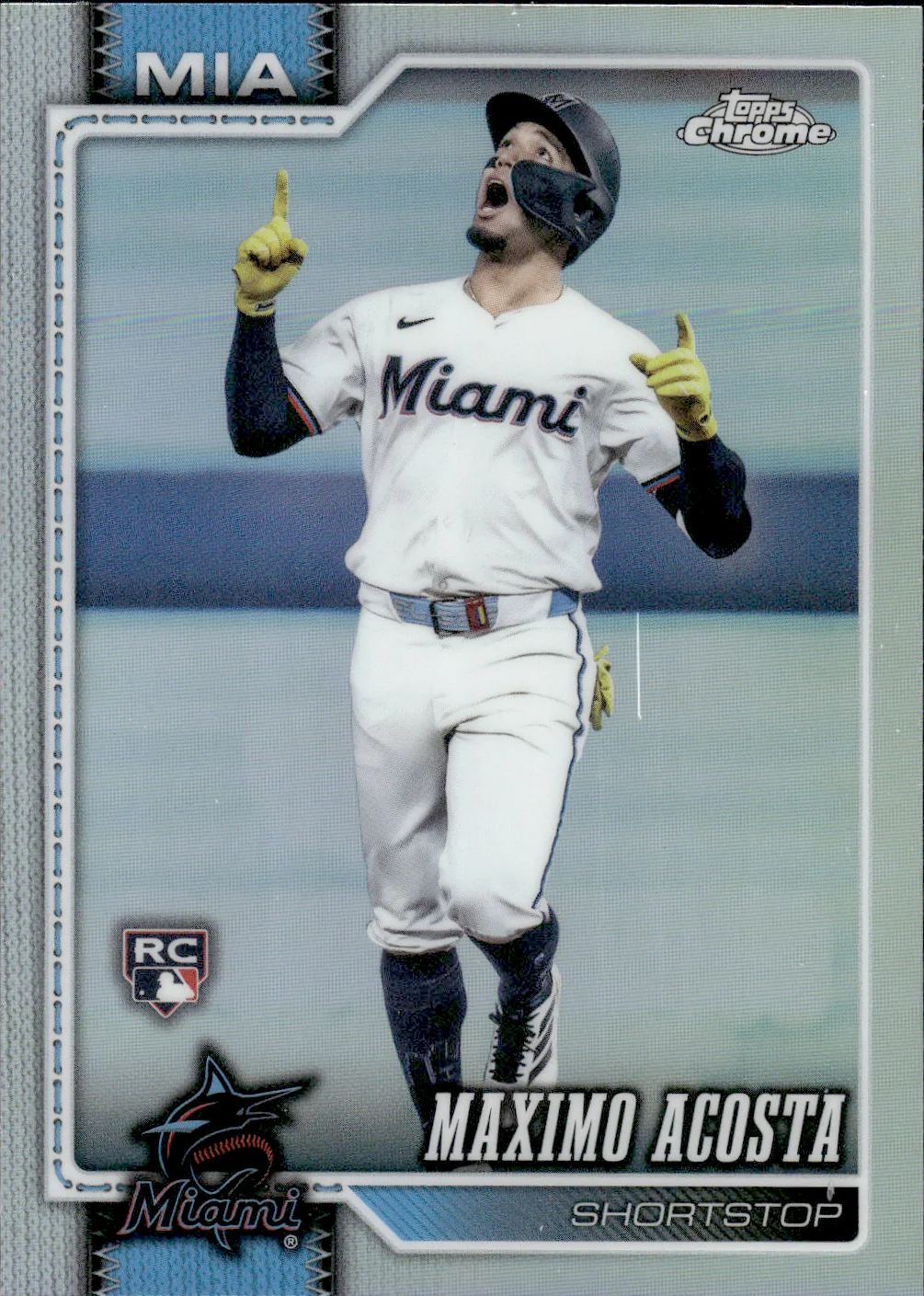 Maximo Acosta #239 Refractor Rookie Card 2026 Topps Chrome Baseball baseball rookie card - Front