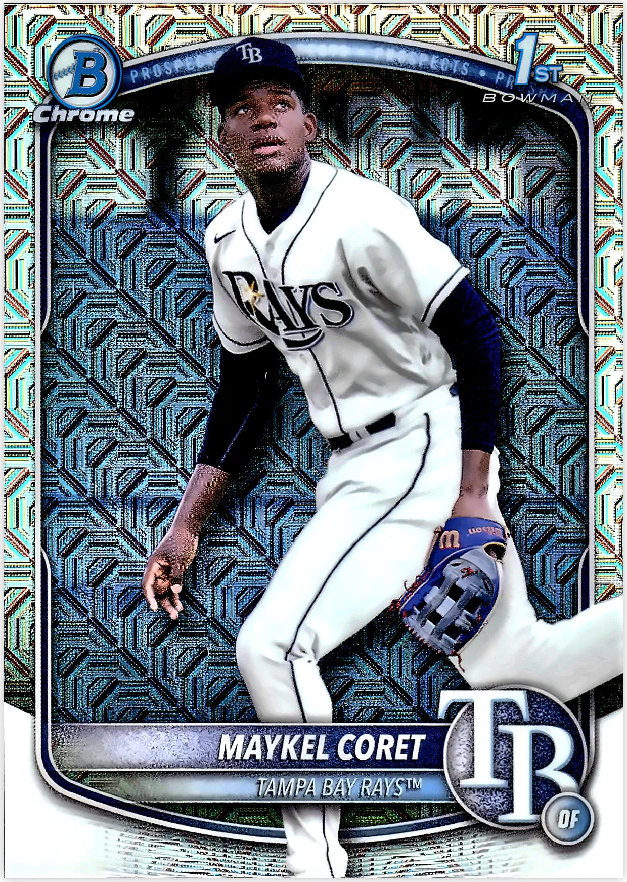 Maykel Coret 2025 Bowman Chrome #BCP-240 Prospects Mojo baseball card - Front