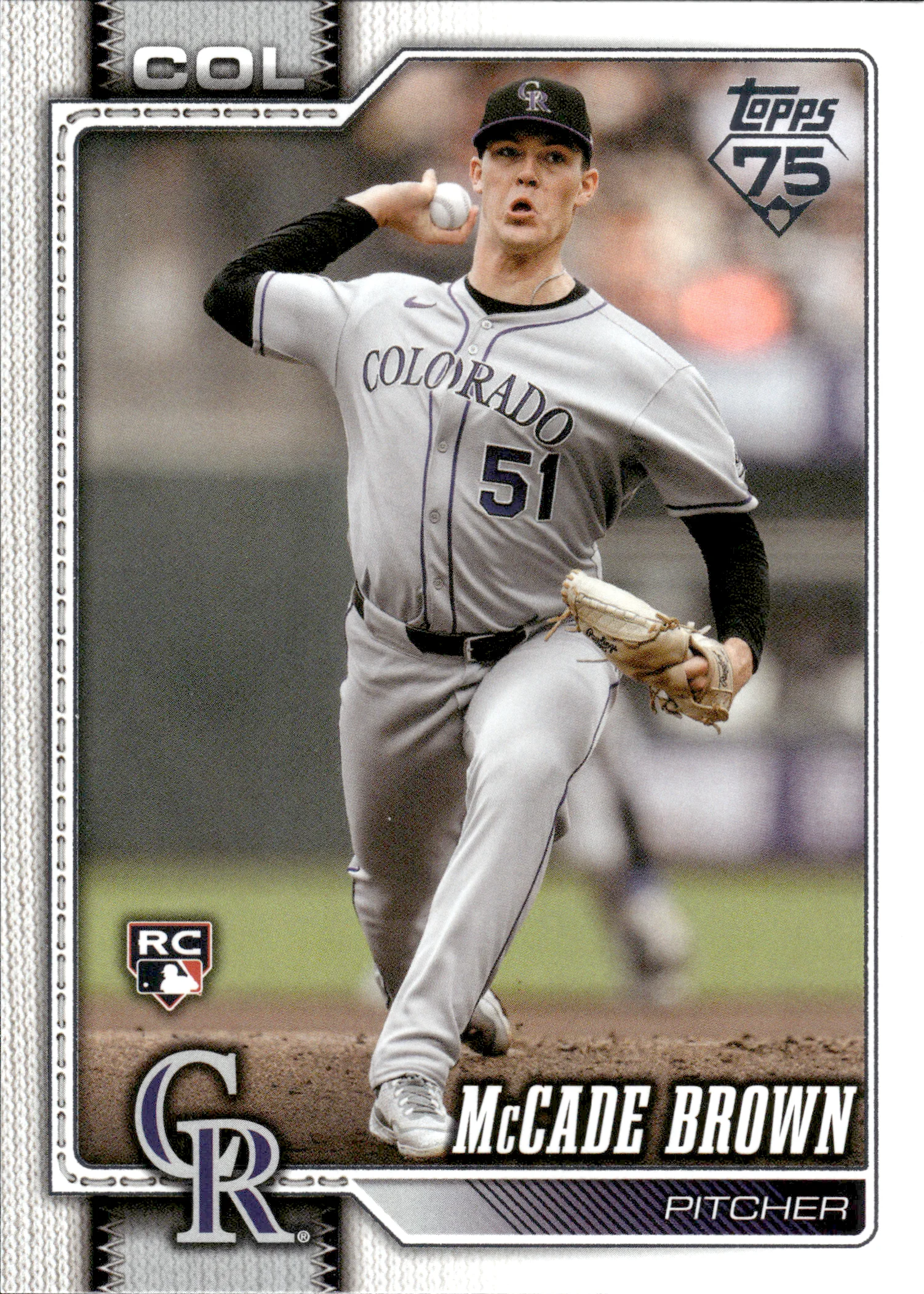 McCade Brown #595 Rookie Card 2026 Topps Series 2 baseball rookie card - Front