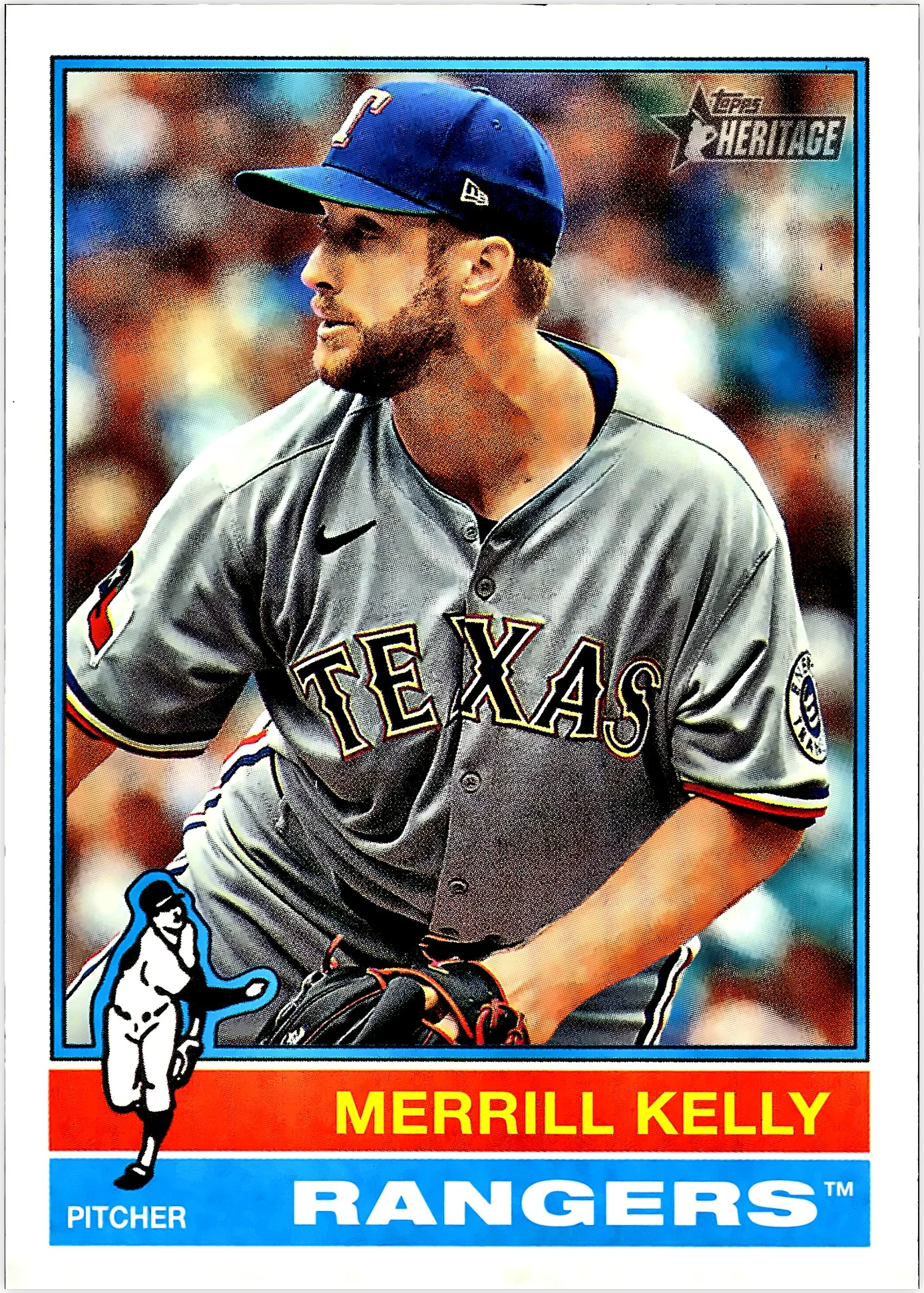 Merrill Kelly 2025 Topps Heritage #514 Dark Blue Border baseball card - Front