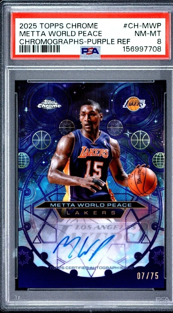 Metta World Peace 2025 Topps Chrome Basketball card