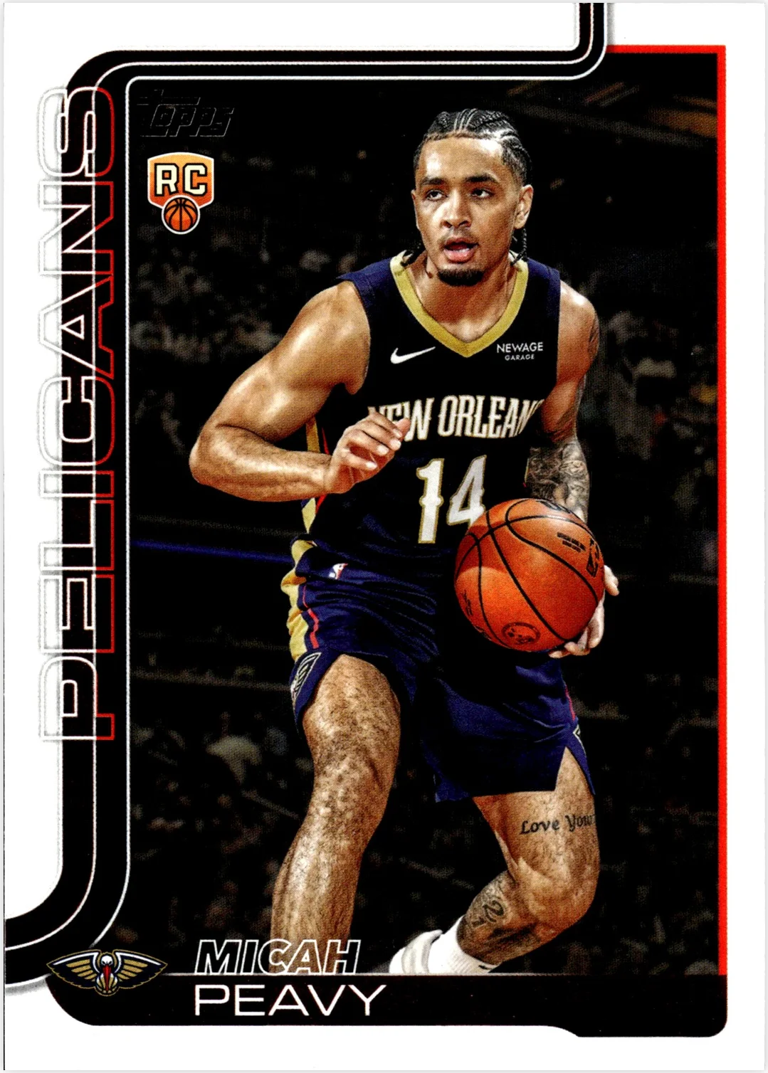 Micah Peavy Rookie Card 2025-26 Topps #241 basketball rookie card - Front