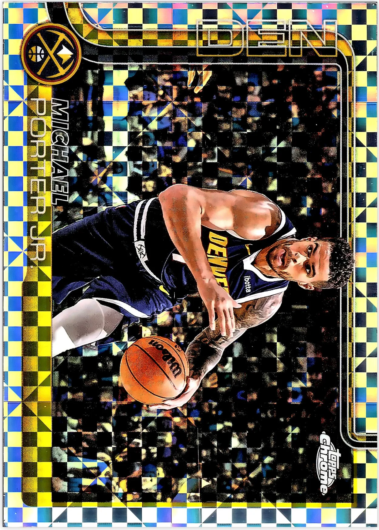 Michael Porter Jr. 2025-26 Topps Chrome #31 X-Fractor basketball card - Front