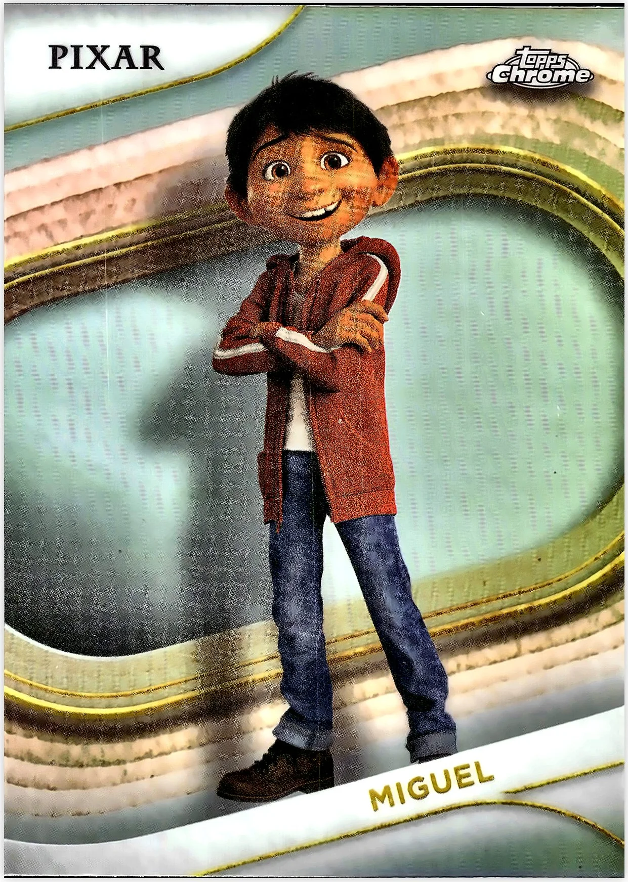 Miguel 2025 Topps Chrome Disney #72 Refractor trading card - Front
