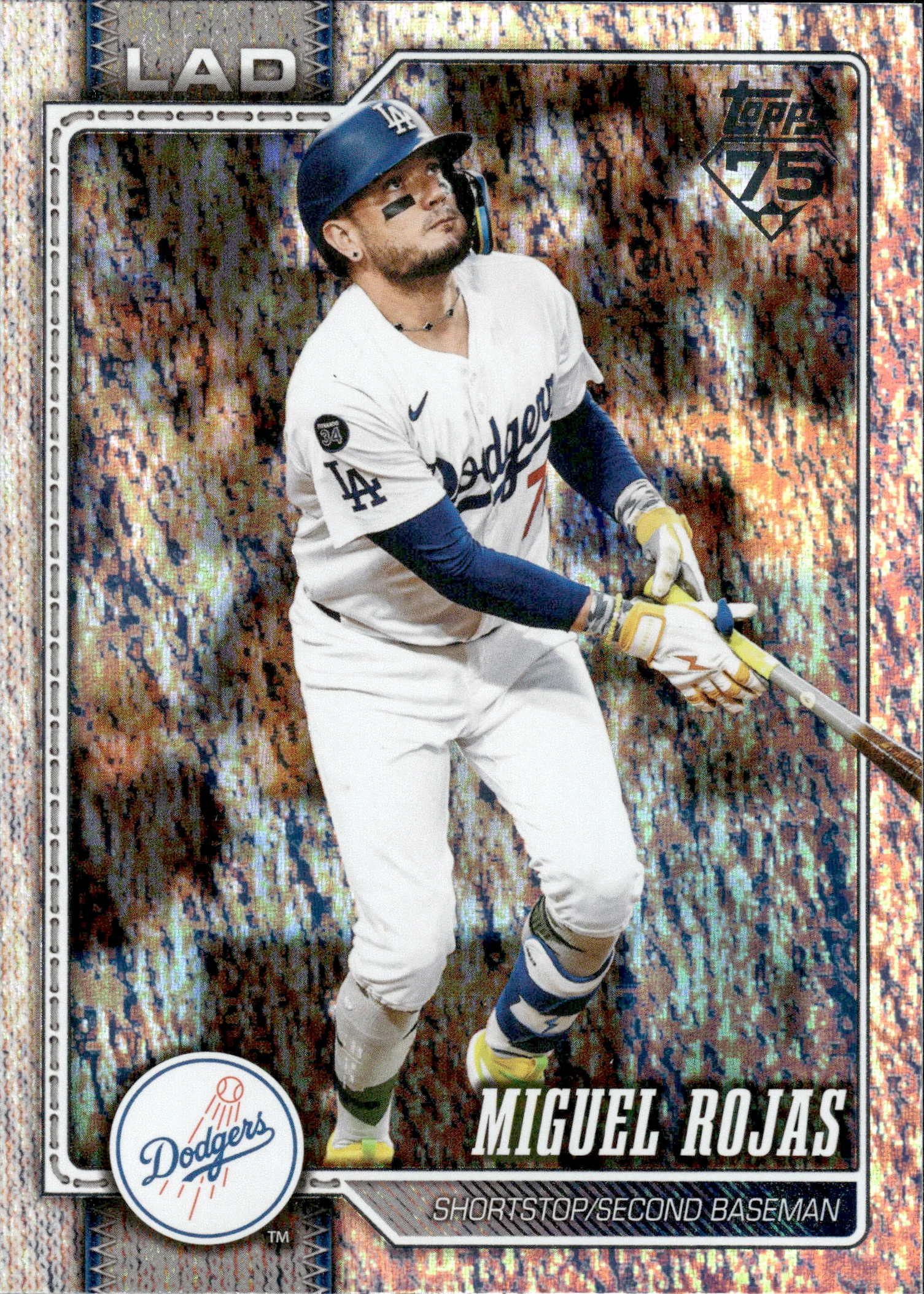 Miguel Rojas #502 Holo Foil 2026 Topps Series 2 Baseball baseball card - Front