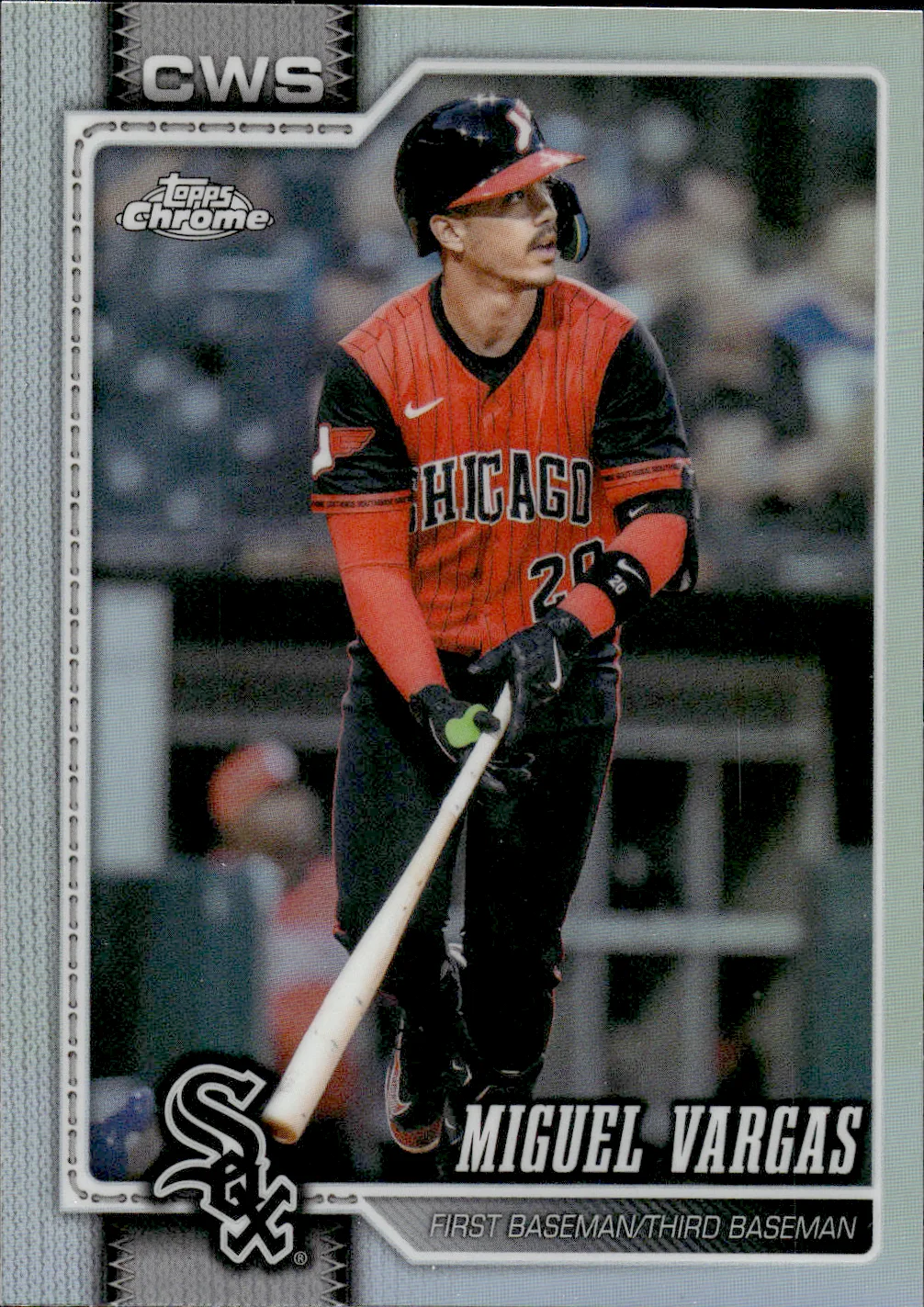 Miguel Vargas #49 Refractor 2026 Topps Chrome Baseball baseball card - Front