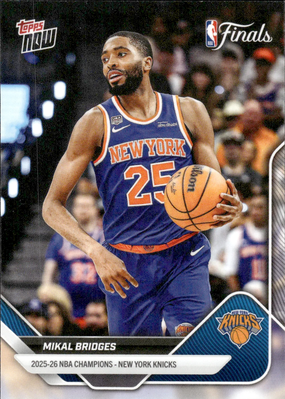 Mikal Bridges #C4 2026 Topps Now Basketball NBA Finals basketball card - Front