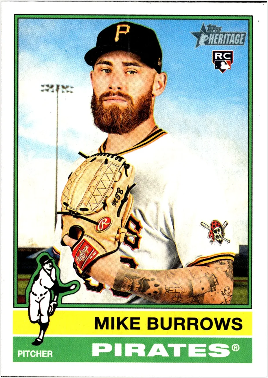 Mike Burrows 2025 Topps Heritage #328 baseball rookie card - Front