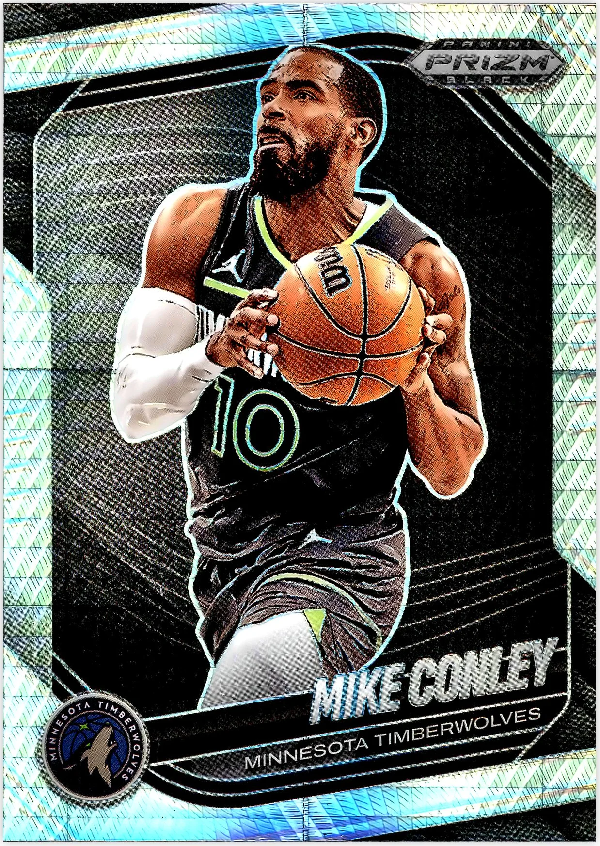Mike Conley 2024-25 Panini Prizm Black #182 Hyper basketball card - Front