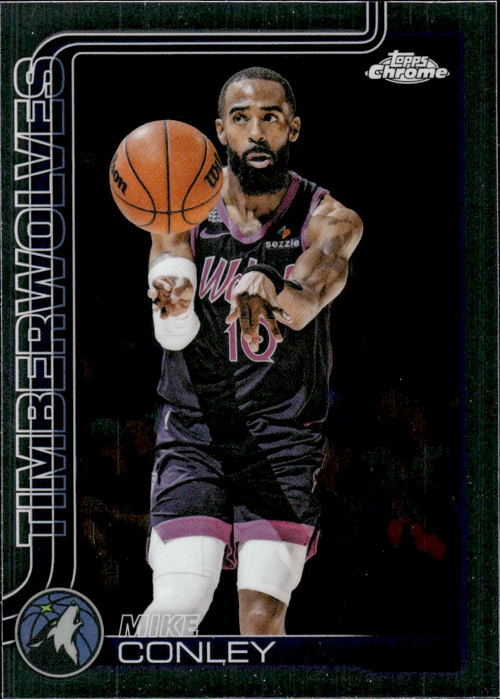 Mike Conley #109 2025 Topps Chrome Update Basketball basketball card - Front
