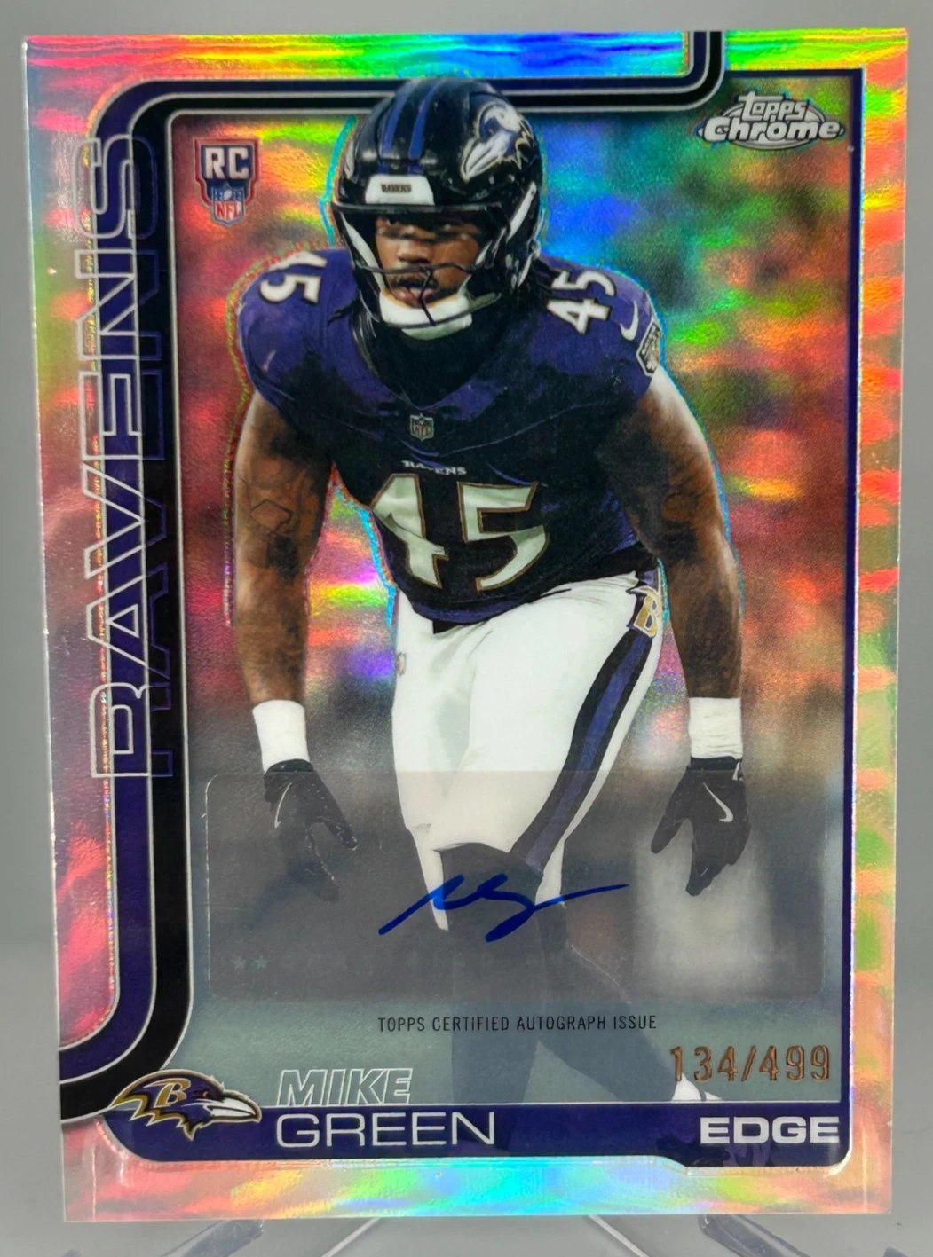 Mike Green 2025 Topps Chrome Football card