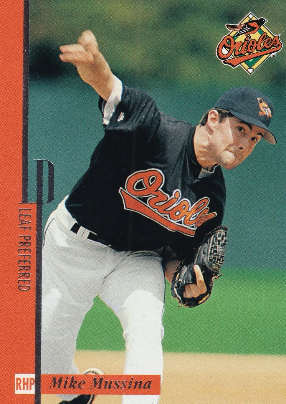 Mike Mussina 1996 Leaf Preferred #36 Press Proofs baseball card - Front