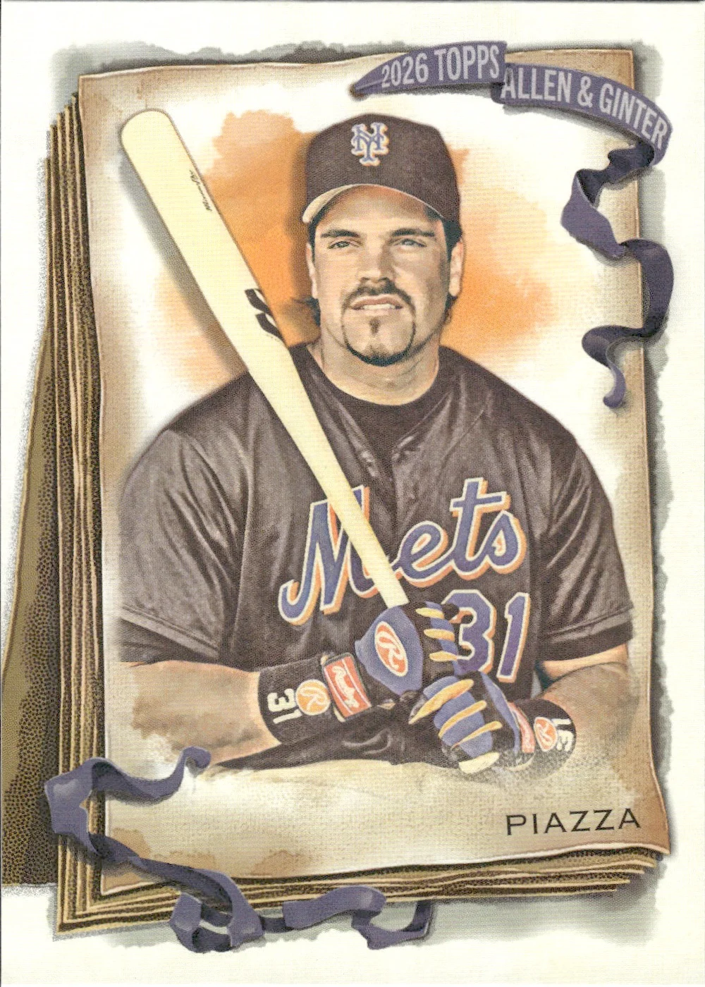 Mike Piazza #25 2026 Topps Allen & Ginter trading card - Front