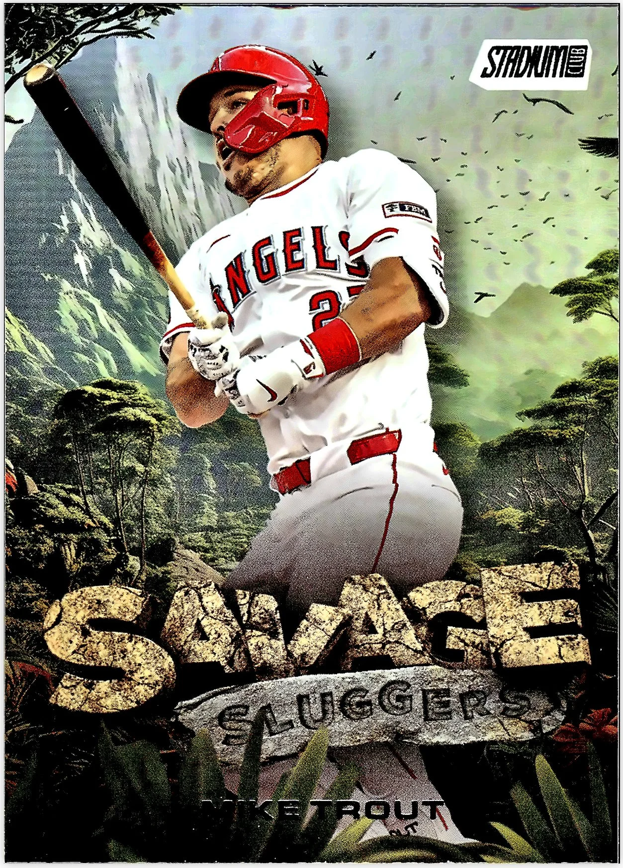 Mike Trout 2025 Stadium Club #SS-13 Savage Sluggers baseball card - Front