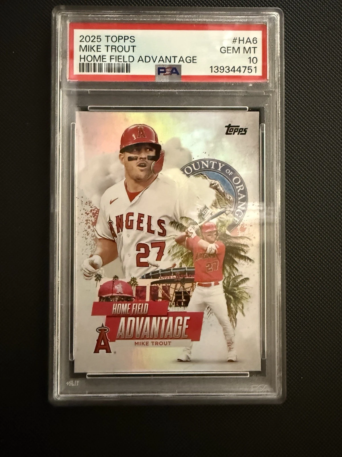 Mike Trout #HA-6 2025 Topps Baseball Home Field Advantage front