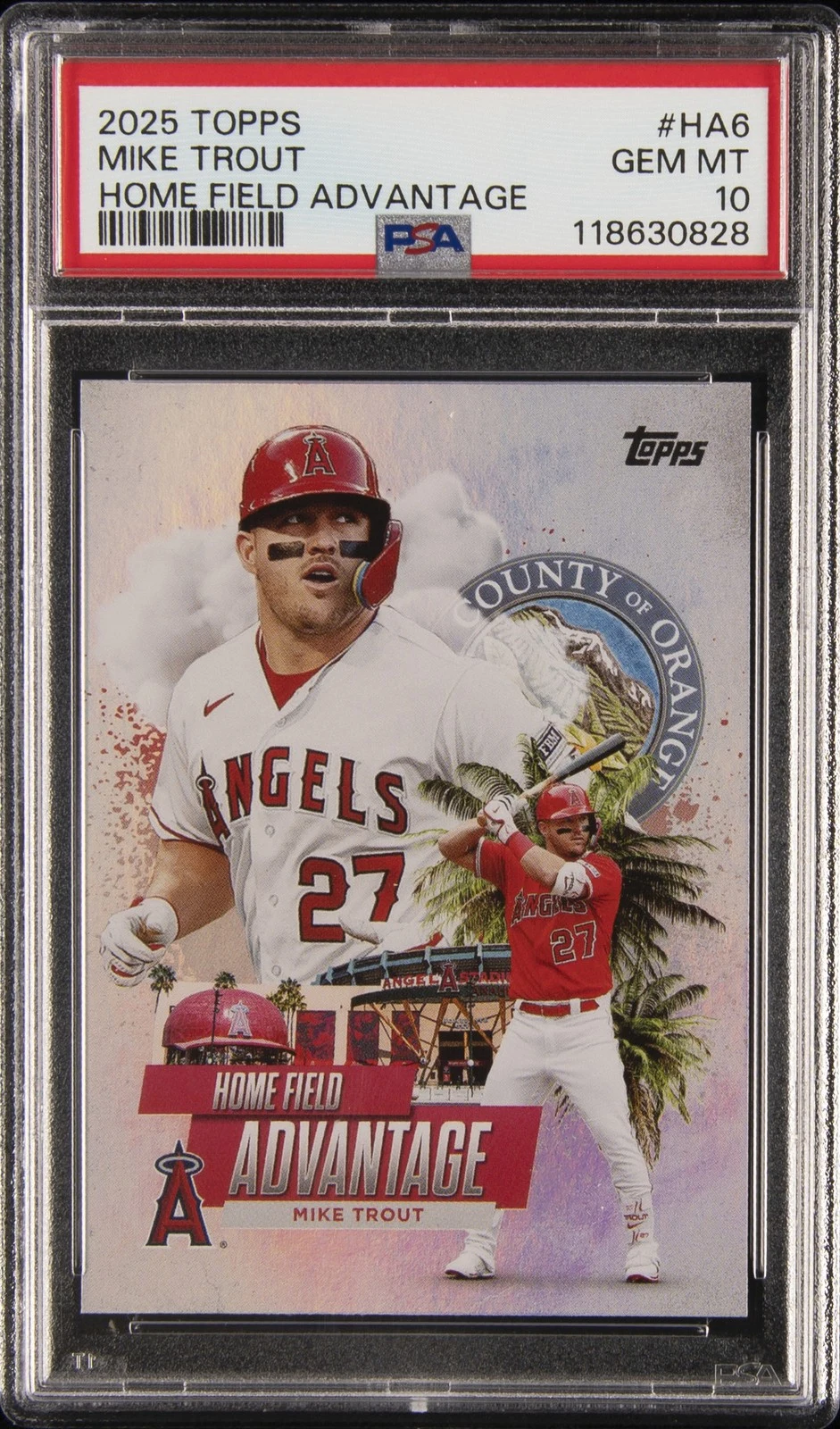 Mike Trout #HA-6 2025 Topps Series 1 Baseball - Celebration Series Home Field Advantage front