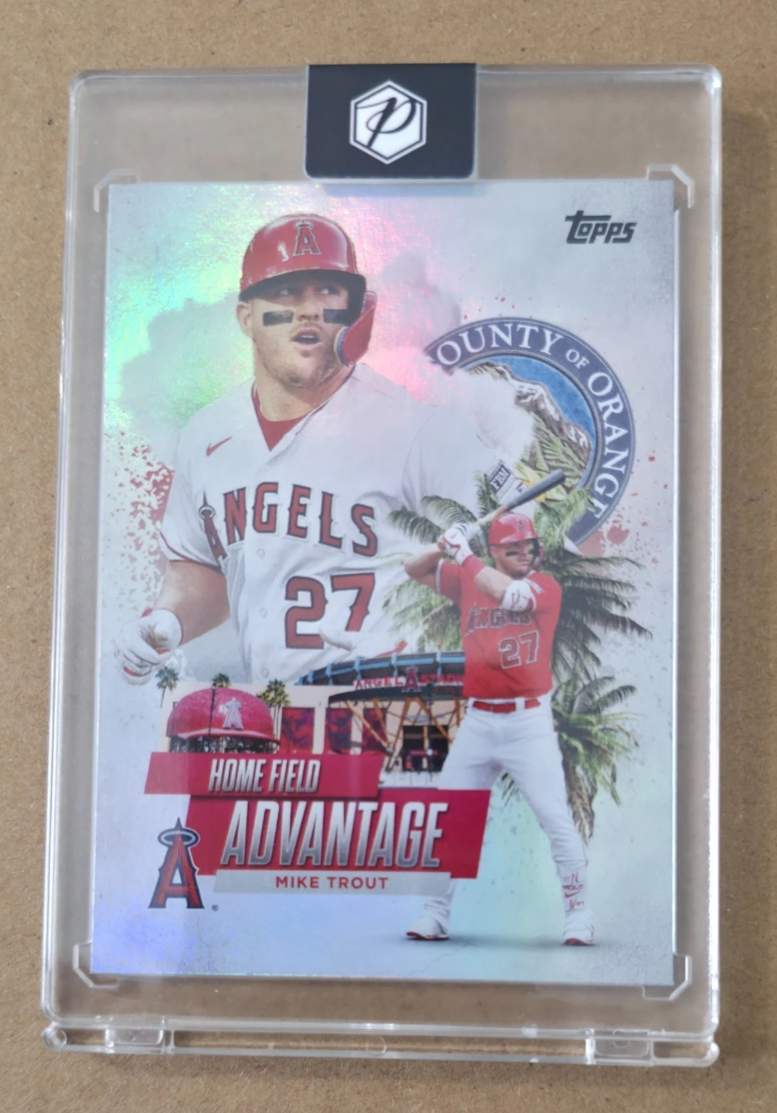 Mike Trout #HA-6 2025 Topps Series 1 Baseball - Celebration Series Home Field Advantage front