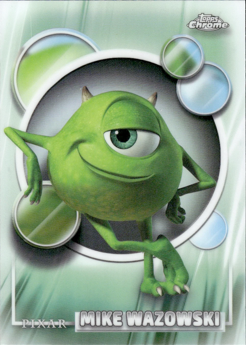 Mike Wazowski #28 Refractor 2026 Topps Chrome Disney trading card - Front