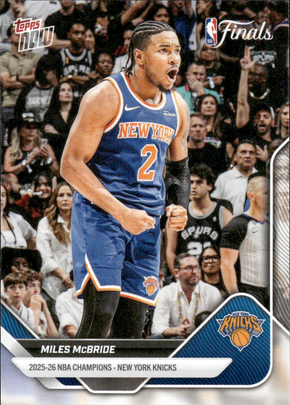 Miles McBride #C7 2026 Topps Now Basketball NBA Finals basketball card - Front