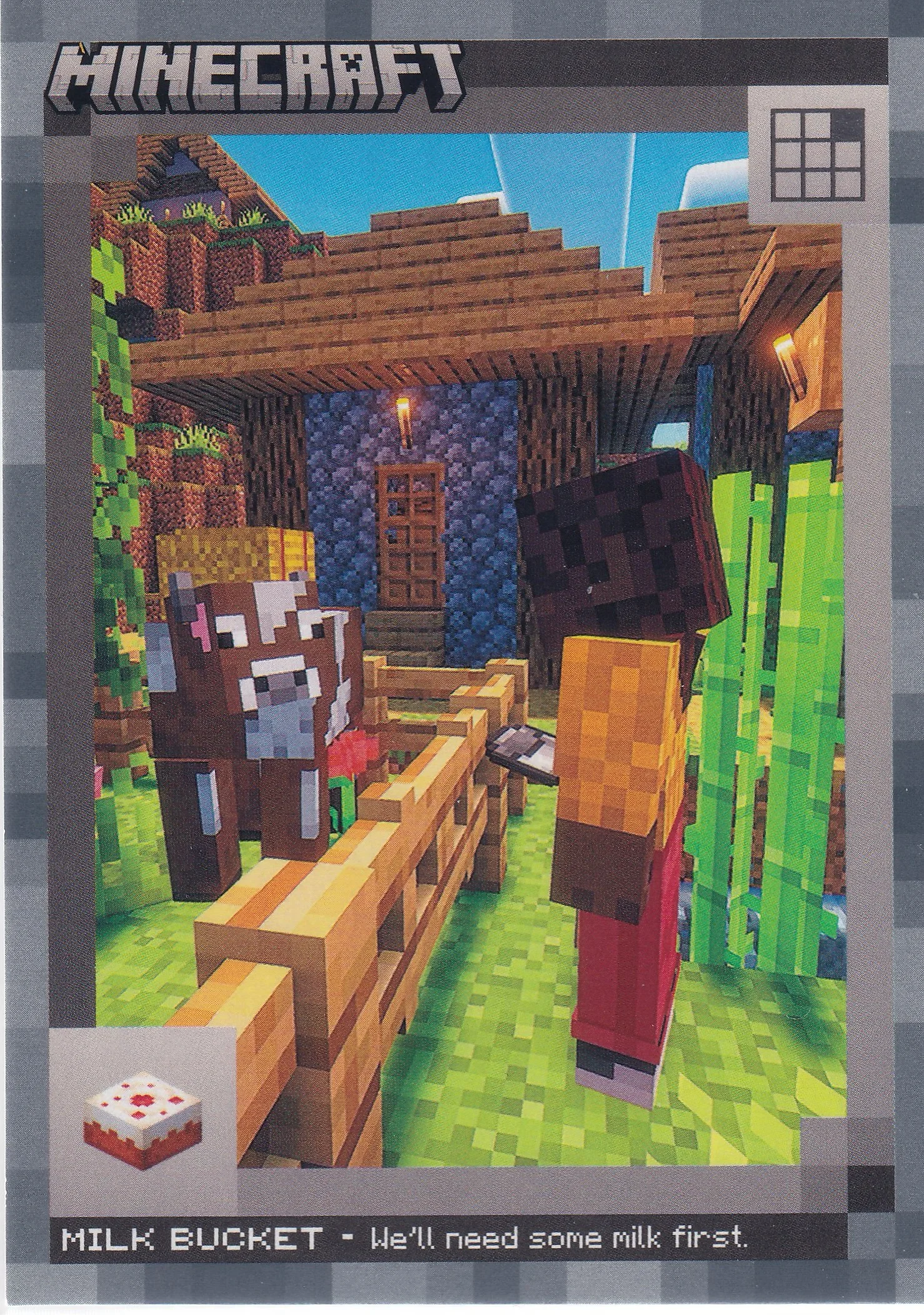 Milk Bucket 2024 Minecraft #111 Stone trading card - Front