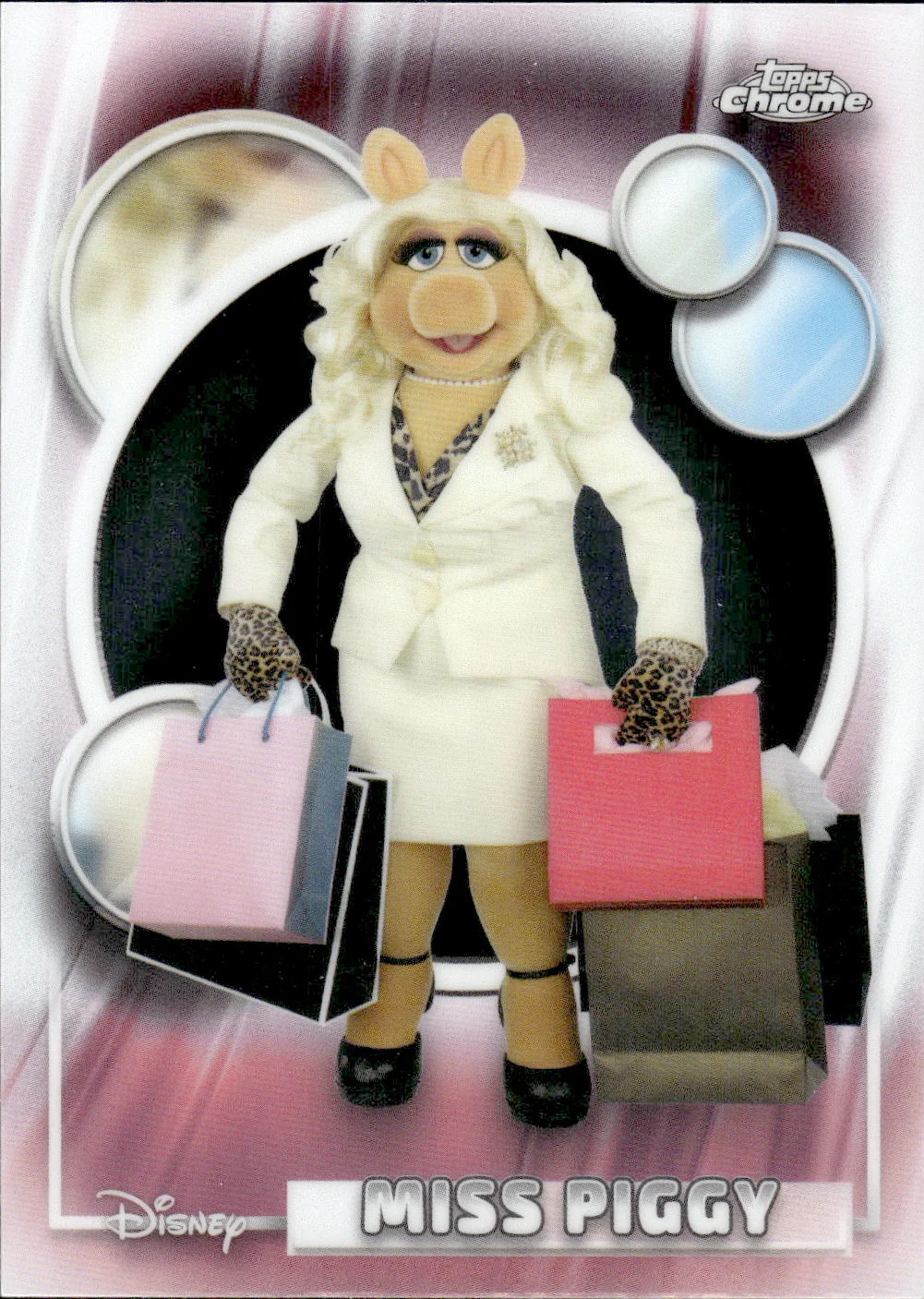 Miss Piggy #61 2026 Topps Chrome Disney trading card - Front