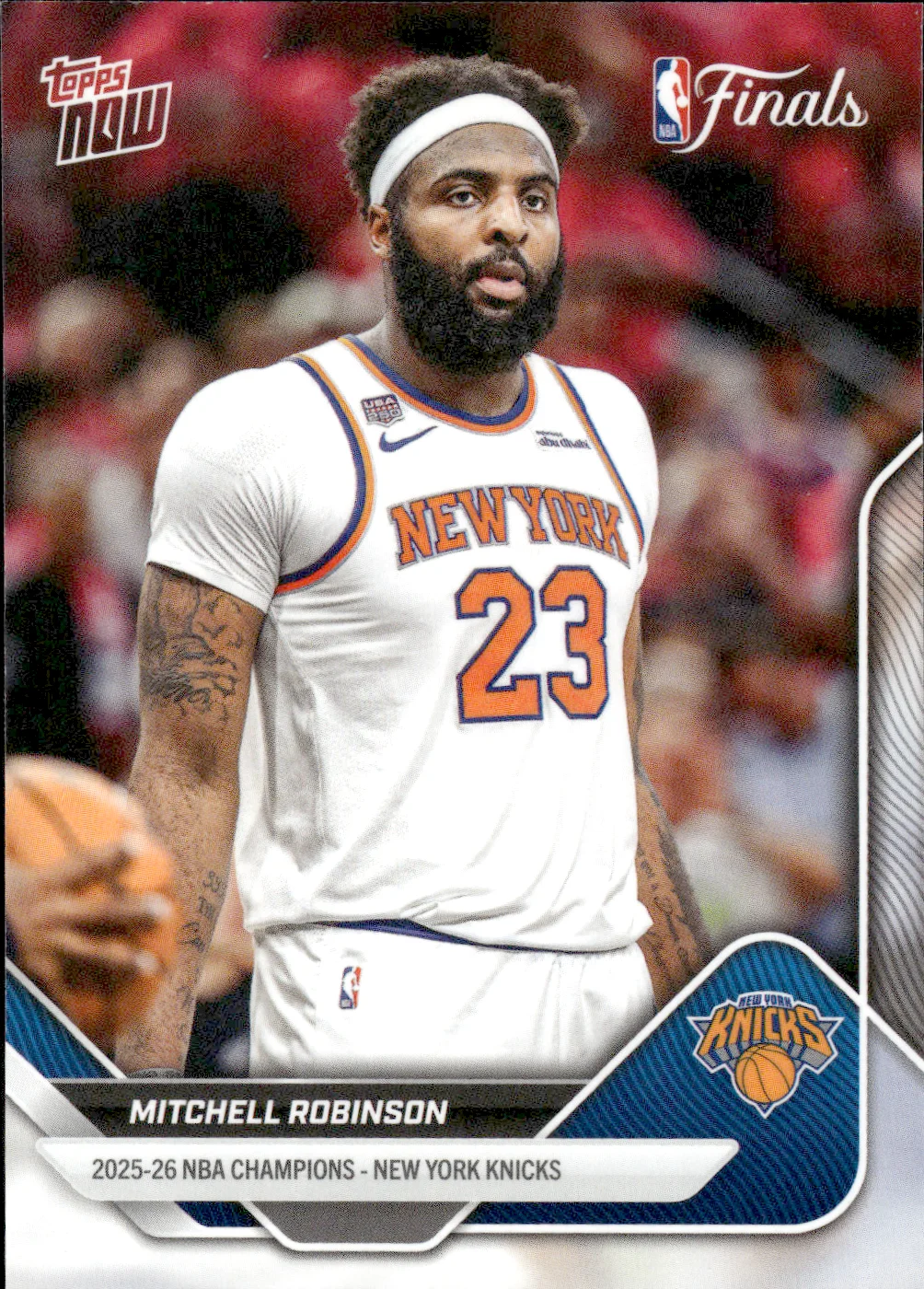 Mitchell Robinson #C8 2026 Topps Now Basketball NBA Finals basketball card - Front