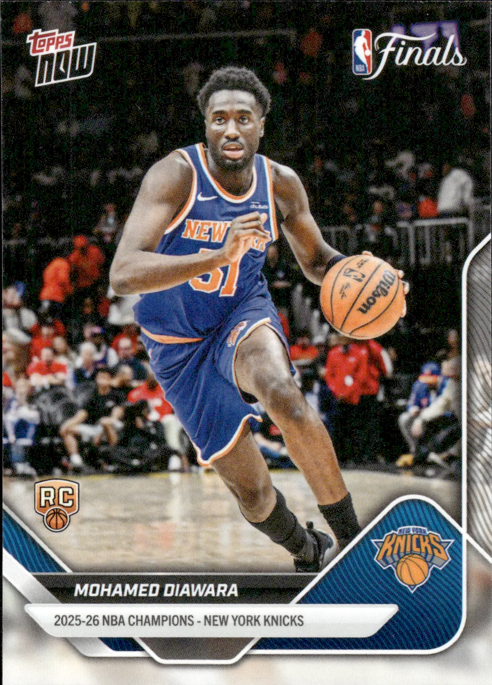 Mohamed Diawara #C14 Rookie Card 2026 Topps Now Basketball NBA Finals basketball rookie card - Front