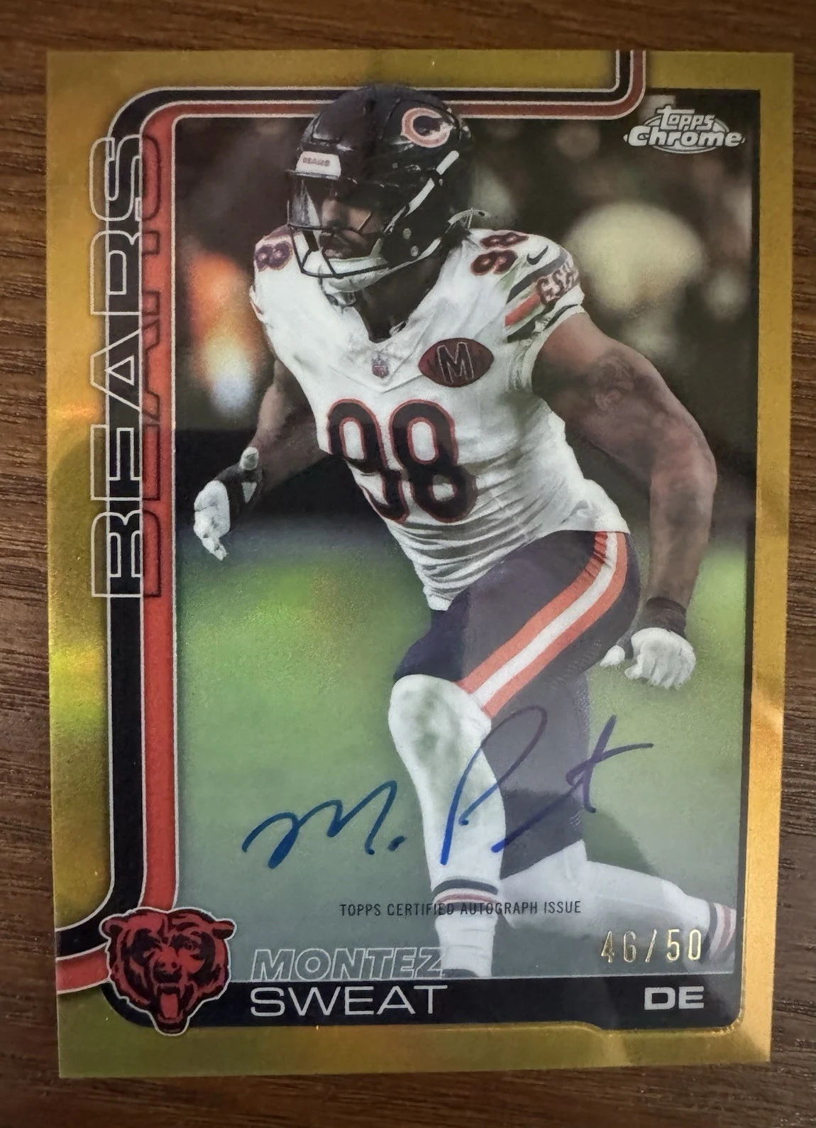 Montez Sweat 2025 Topps Chrome Football card