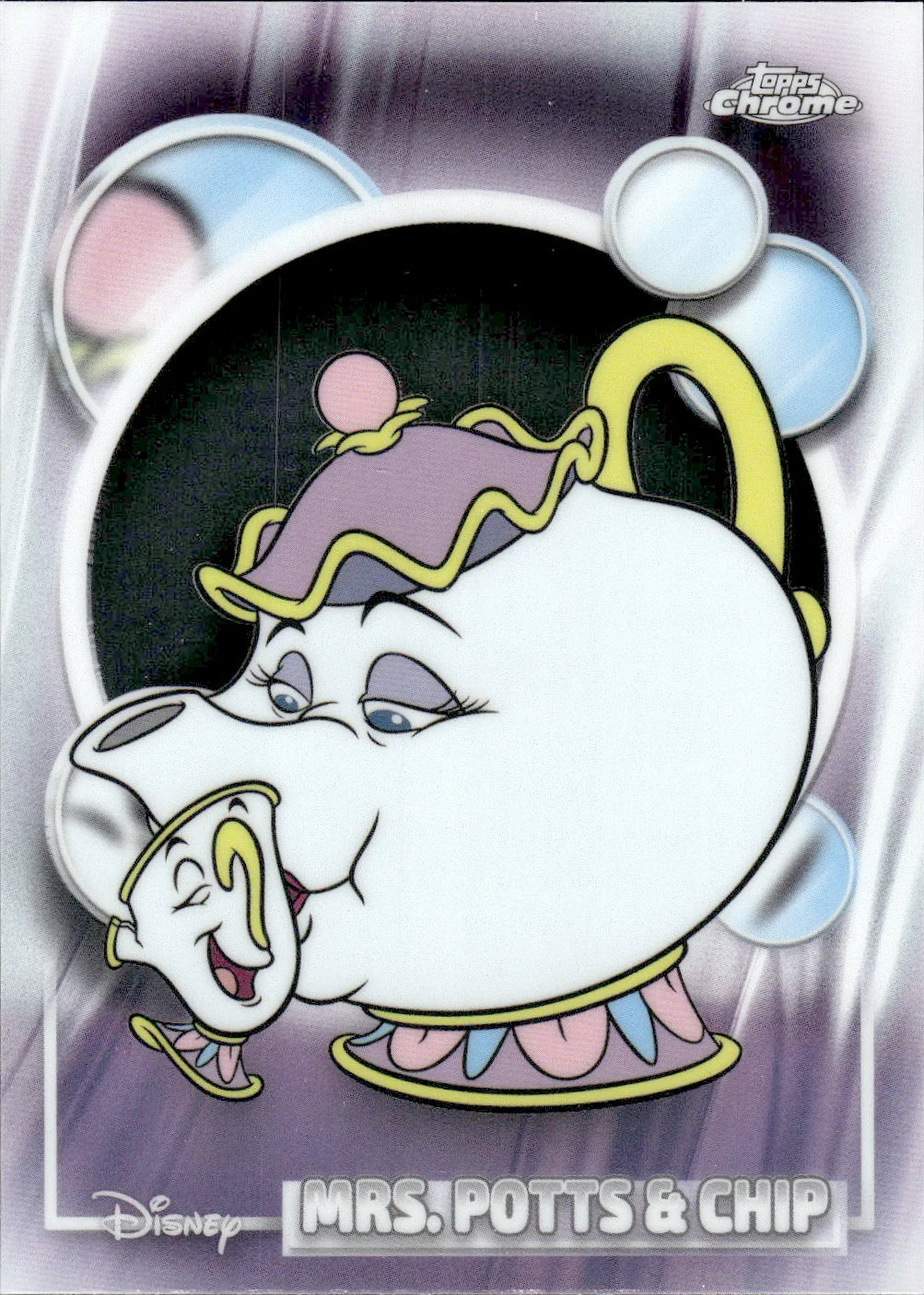 Mrs. Potts & Chip #38 2026 Topps Chrome Disney trading card - Front