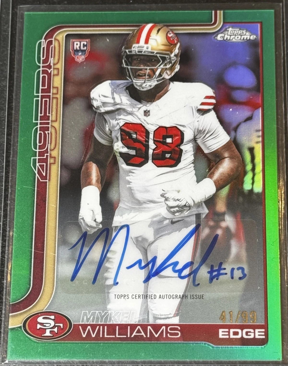 Mykel Williams 2025 Topps Chrome Football card