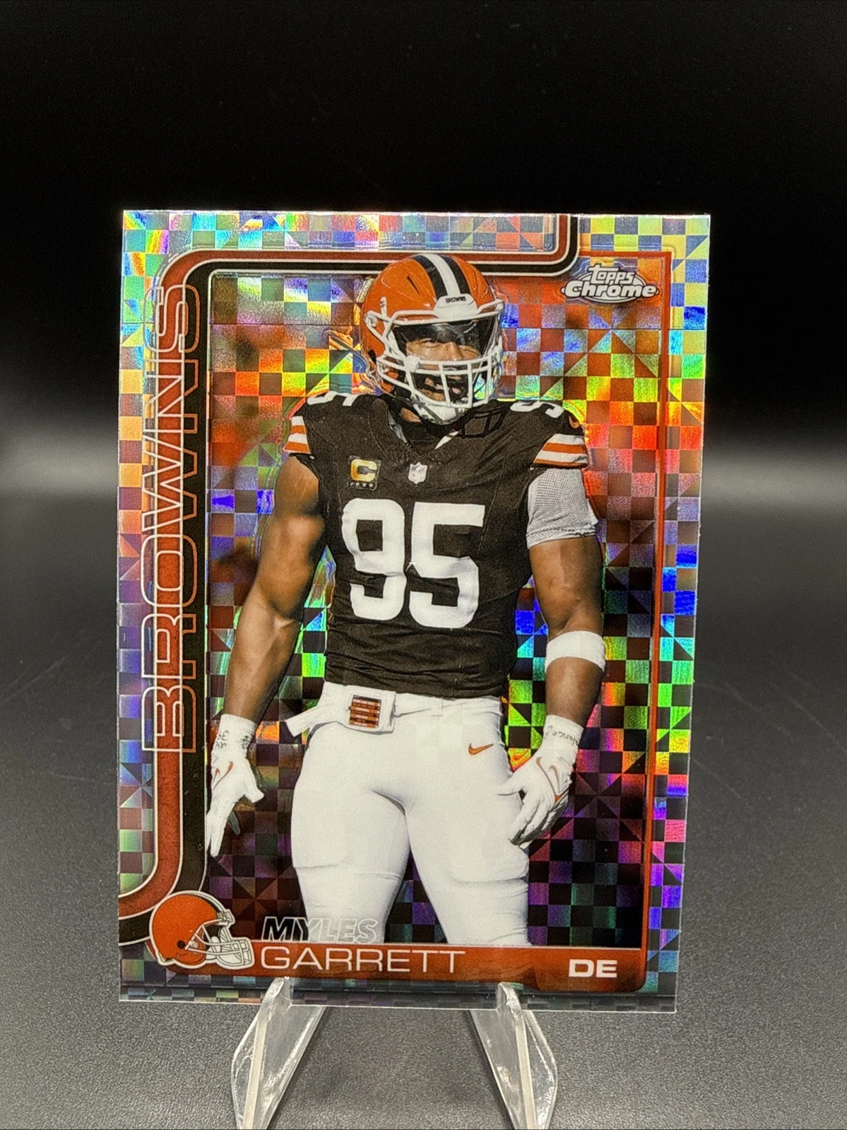 Myles Garrett 2025 Topps Chrome Football card
