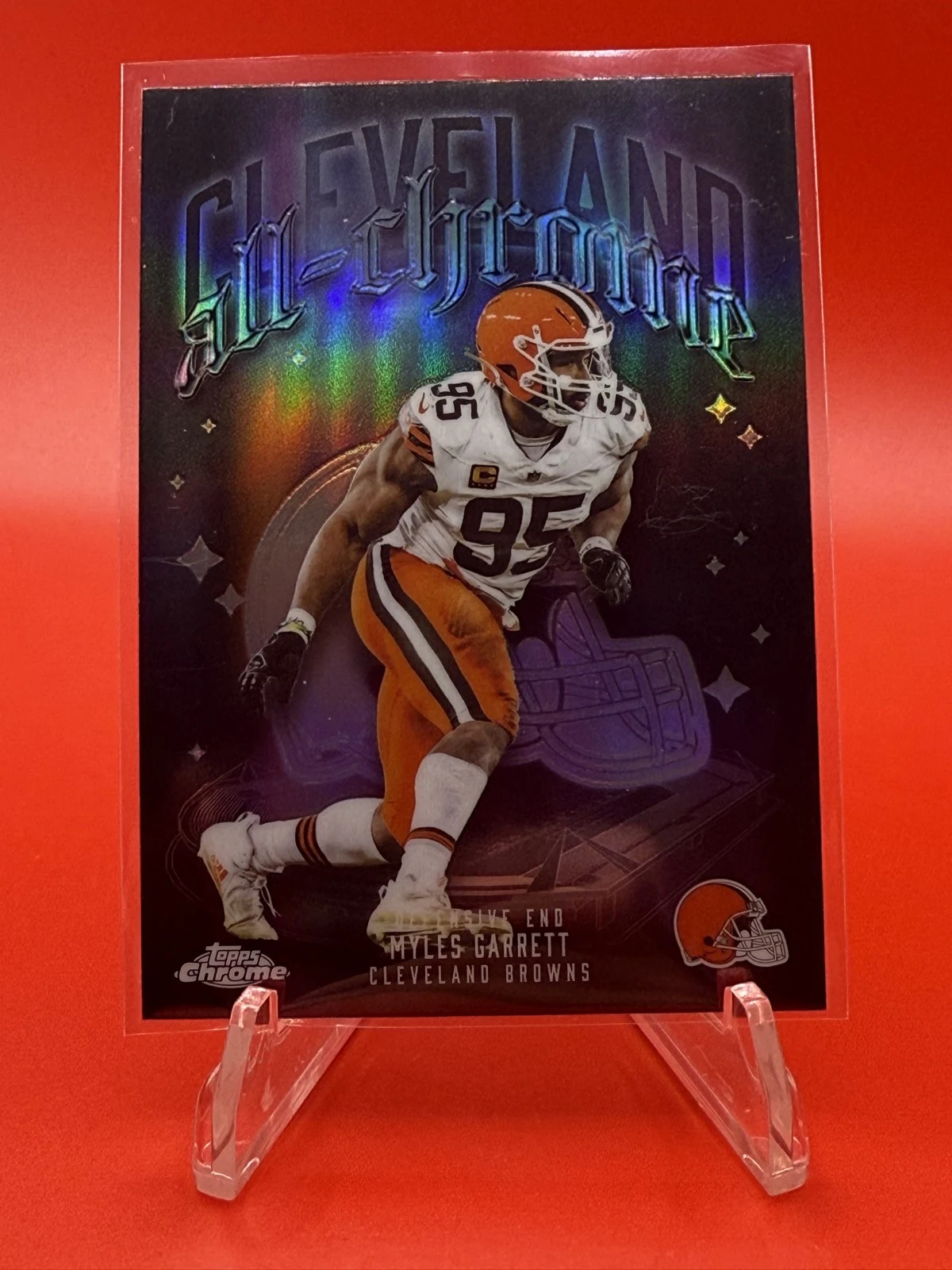 Myles Garrett 2025 Topps Chrome Football card