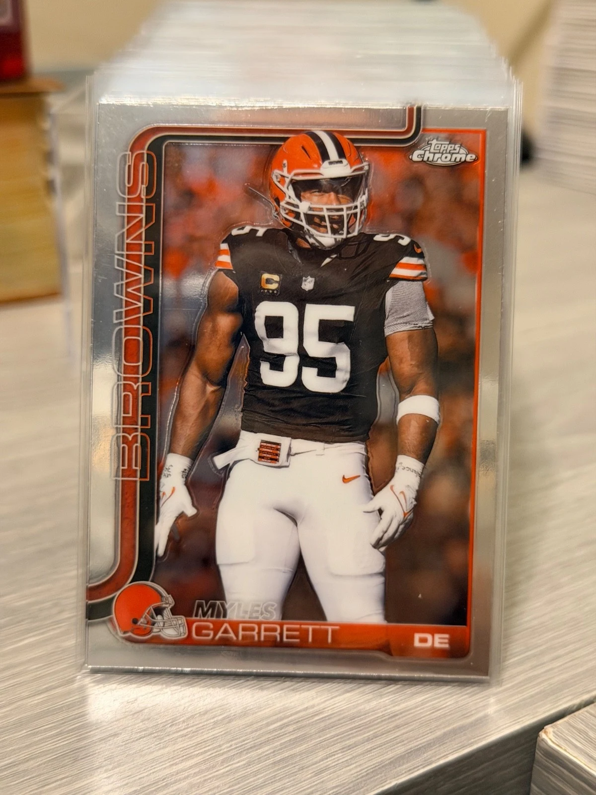 Myles Garrett 2025 Topps Chrome Football card