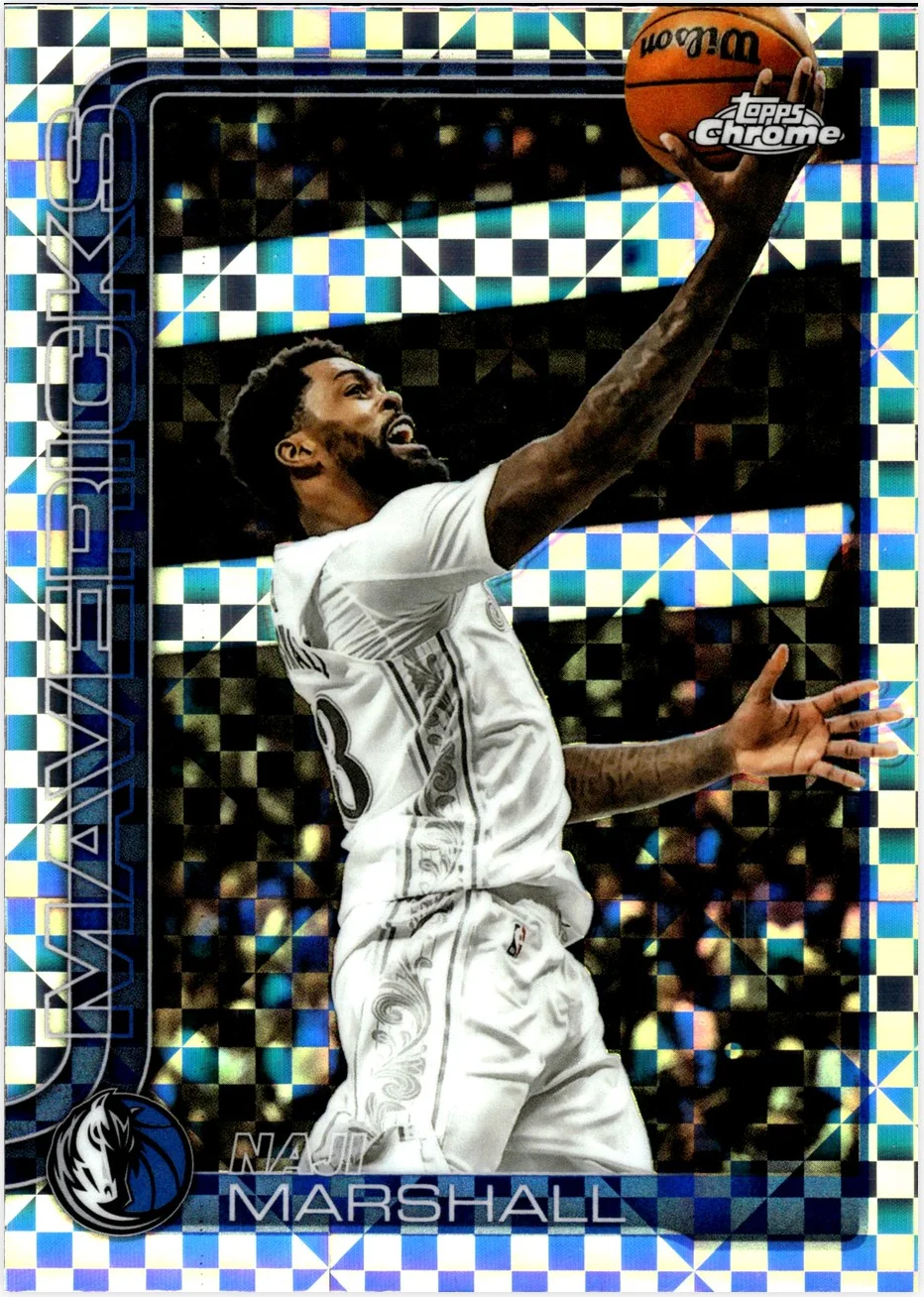 Naji Marshall 2025-26 Topps Chrome #28 X-Fractor basketball card - Front