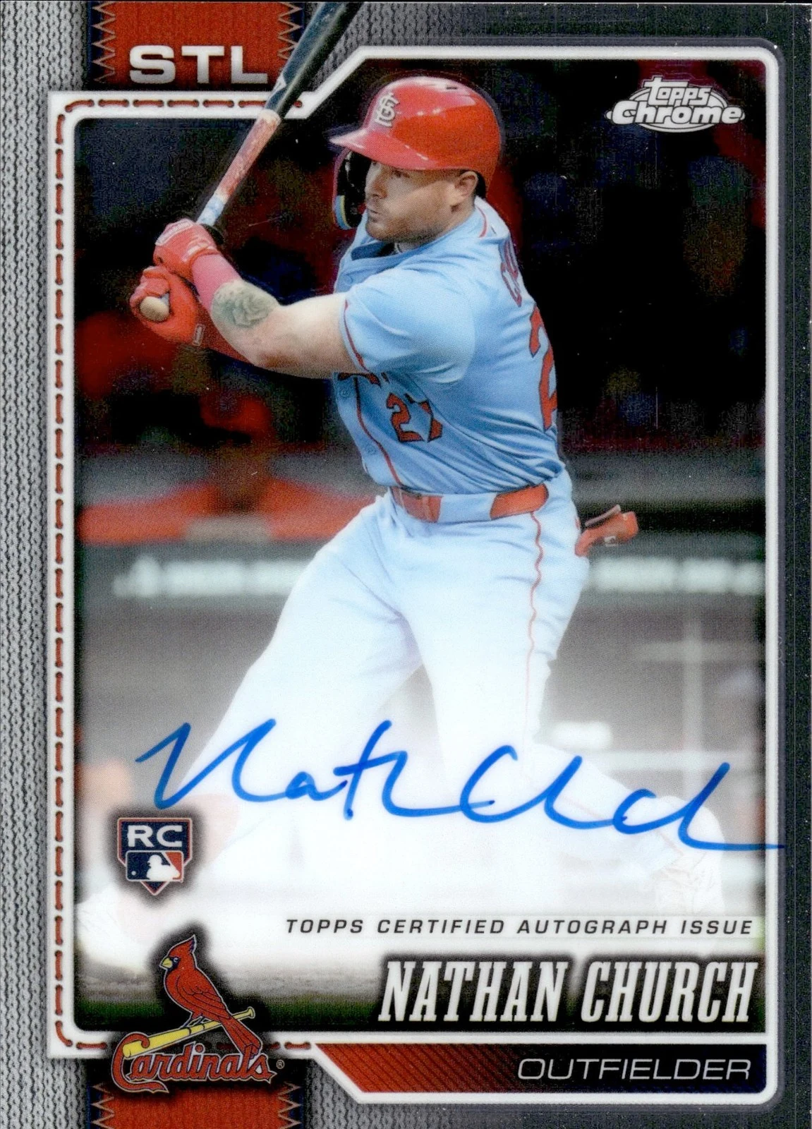 Nathan Church #RA-NC Rookie Card 2026 Topps Chrome Baseball Rookie Autographs front