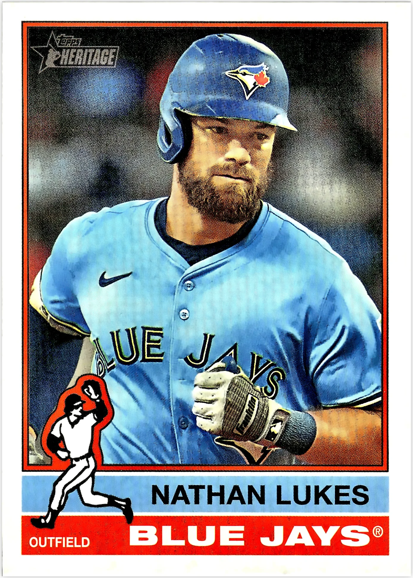 Nathan Lukes 2025 Topps Heritage #601 Chrome baseball card - Front