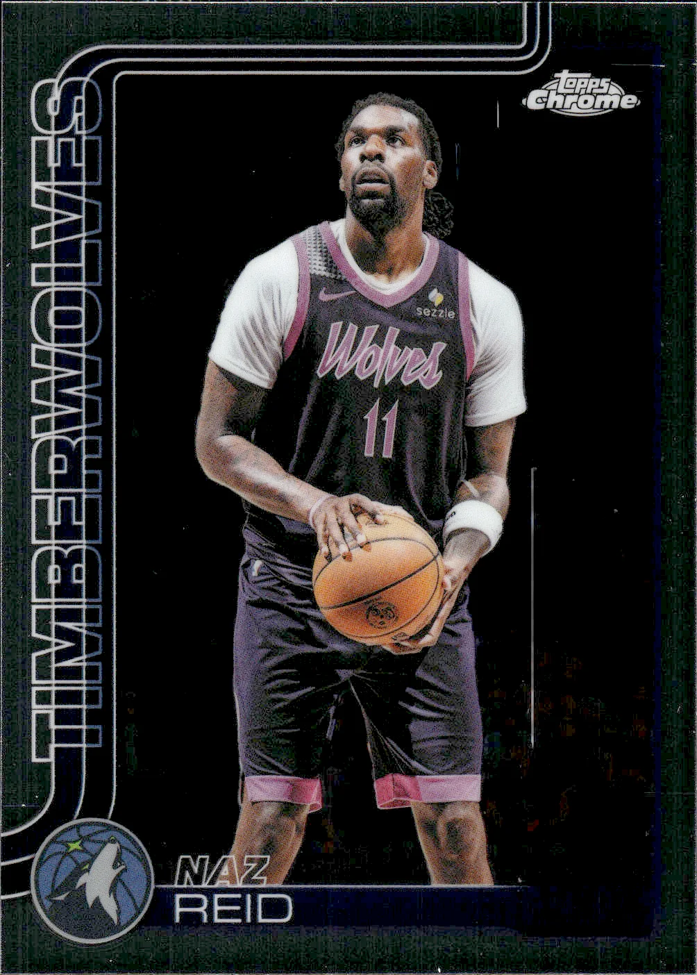Naz Reid #71 2025 Topps Chrome Update Basketball basketball card - Front