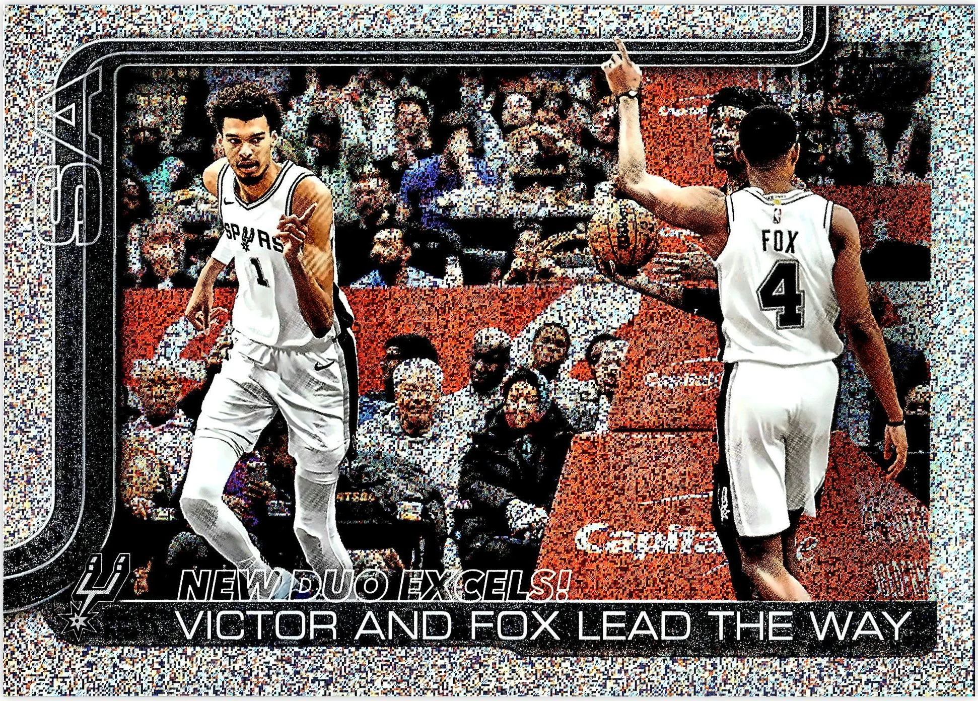 New Duo Excels!: Victor and Fox Lead The Way 2025-26 Topps #300 Sandglitter basketball card - Front