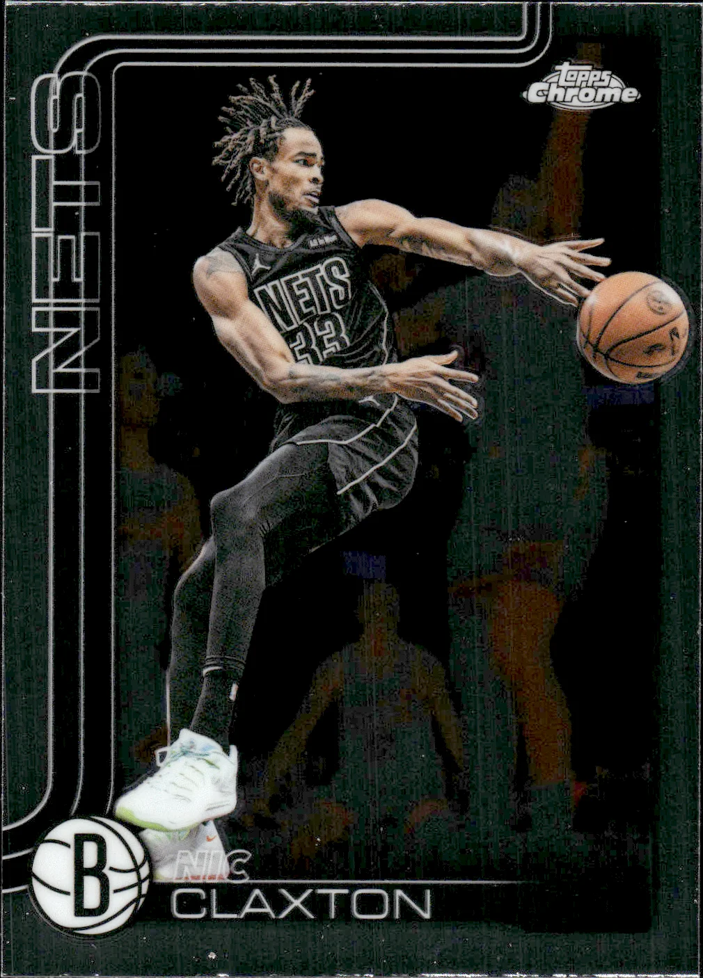 Nic Claxton #123 2025 Topps Chrome Update Basketball basketball card - Front
