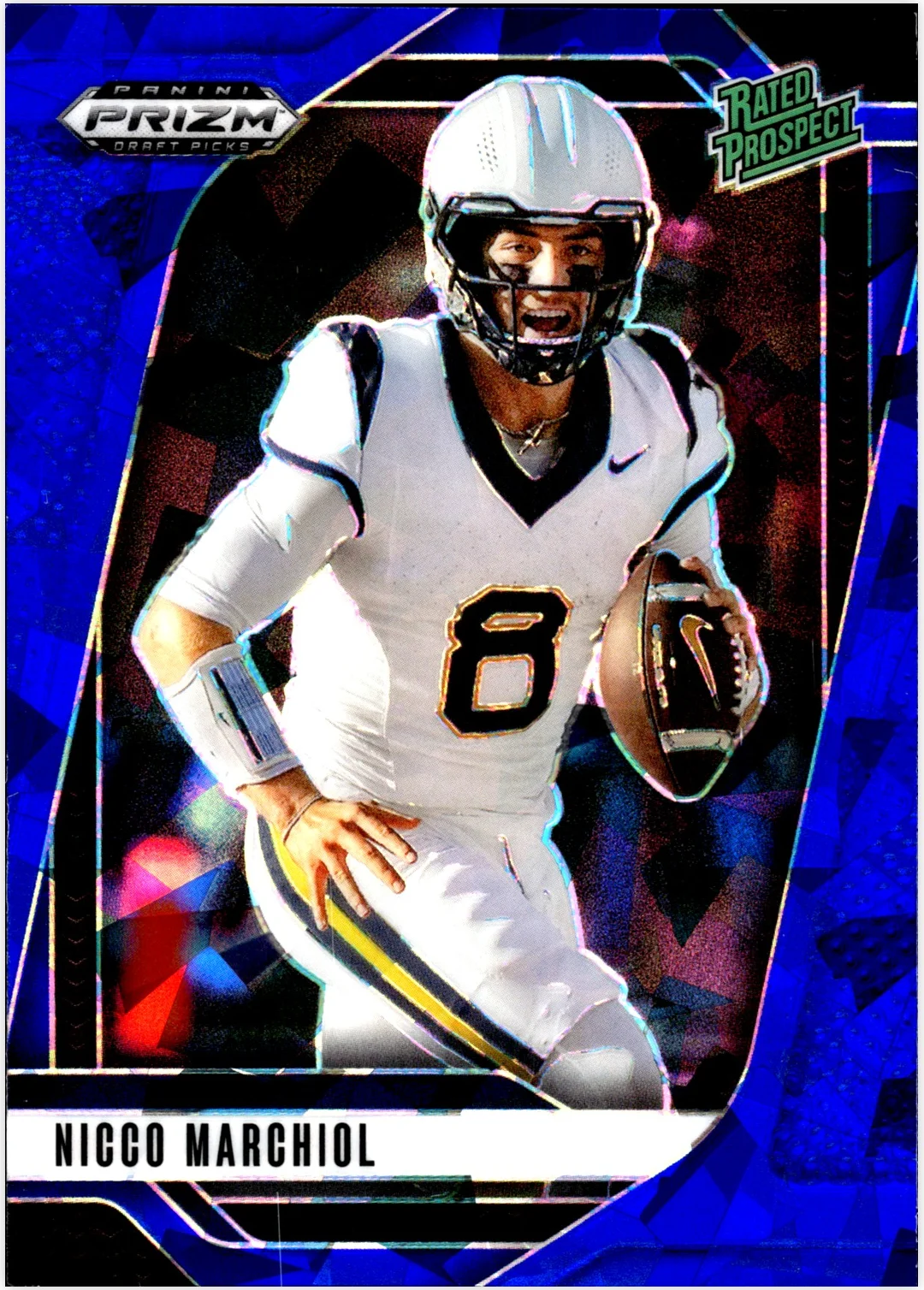 Nicco Marchiol 2025 Panini Prizm Draft Picks #170 Prizms Blue Ice football card - Front