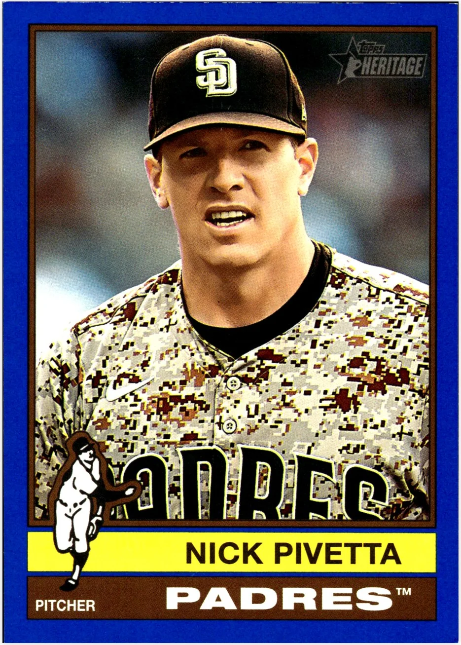 Nick Pivetta 2025 Topps Heritage #722 Dark Blue Border baseball card - Front