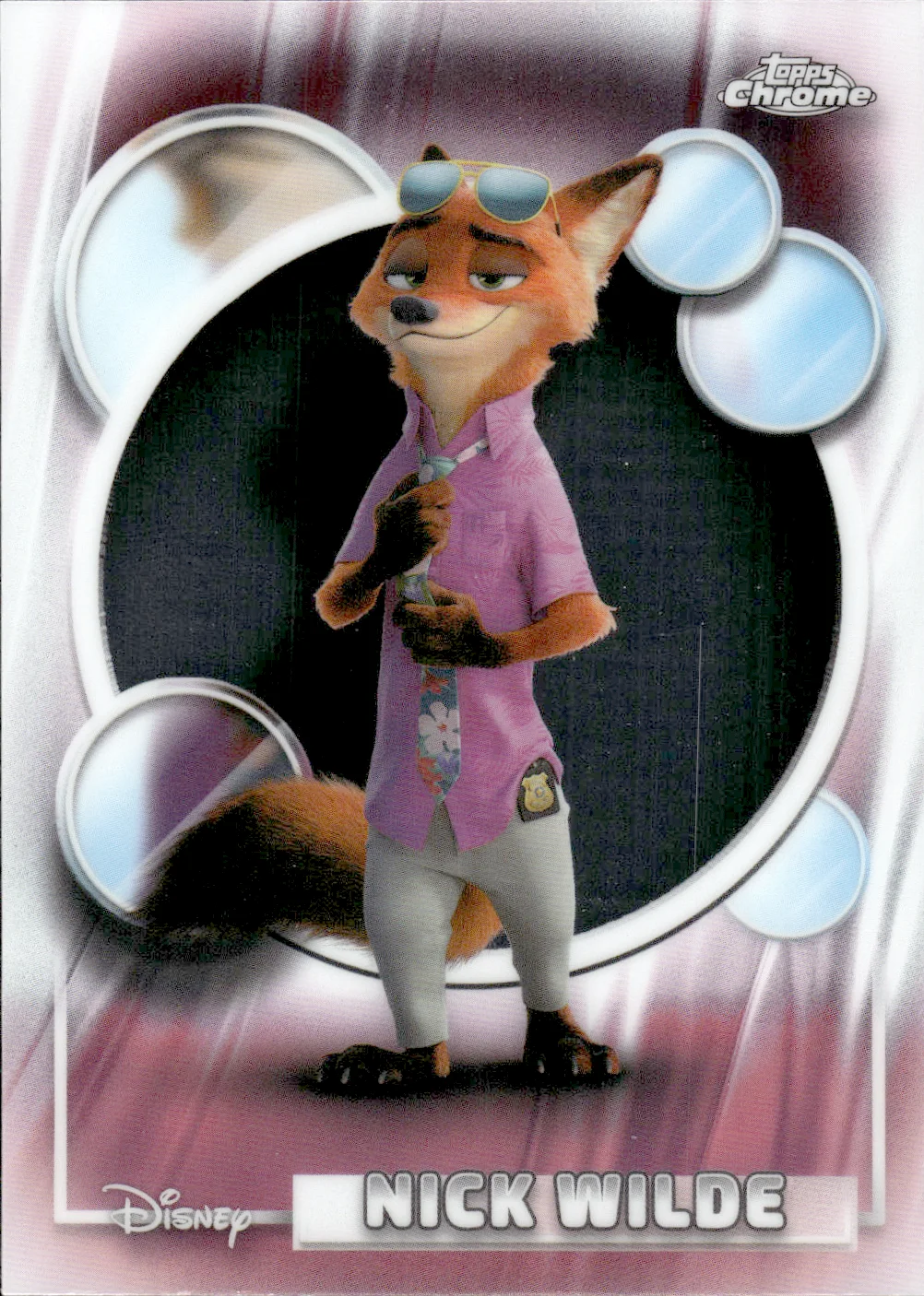 Nick Wilde #67 2026 Topps Chrome Disney trading card - Front