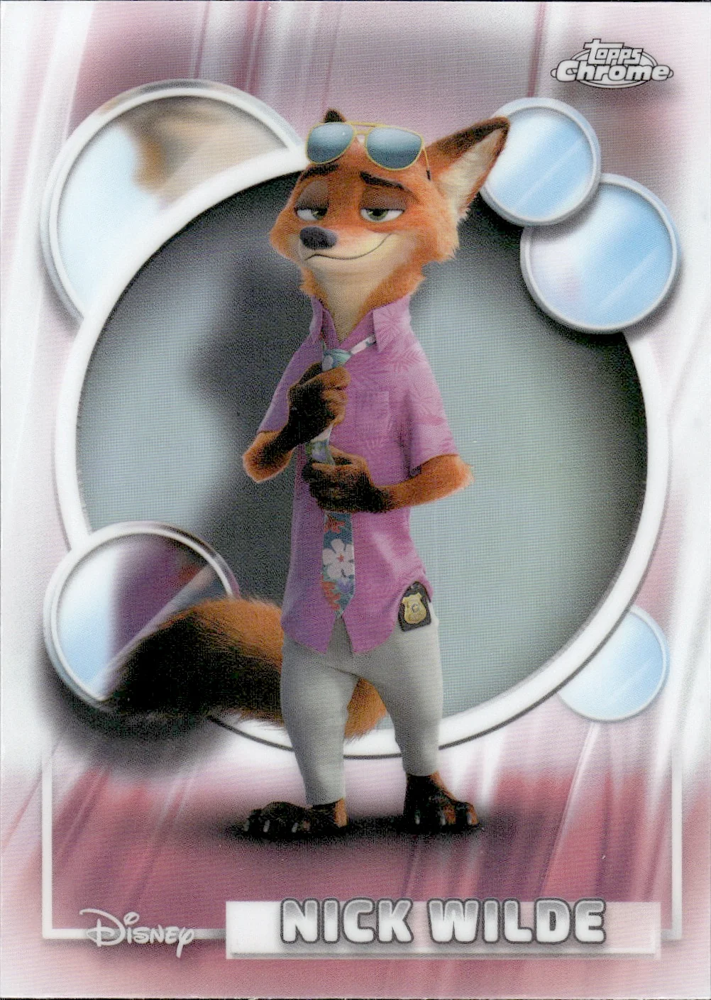 Nick Wilde #67 Refractor 2026 Topps Chrome Disney trading card - Front