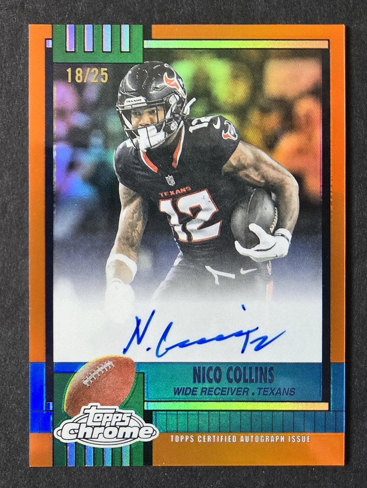 Nico Collins 2025 Topps Chrome Football card