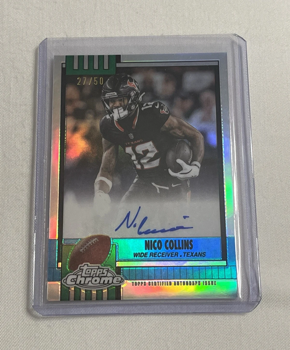 Nico Collins 2025 Topps Chrome Football card
