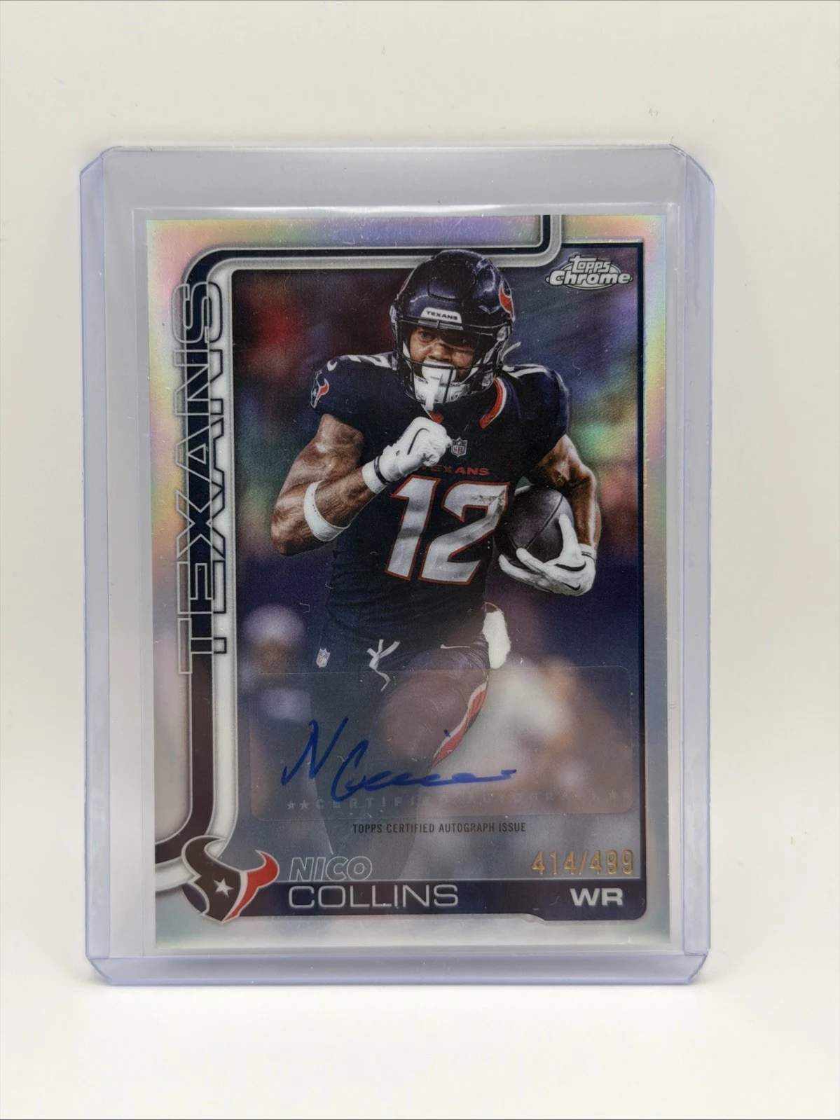 Nico Collins 2025 Topps Chrome Football card