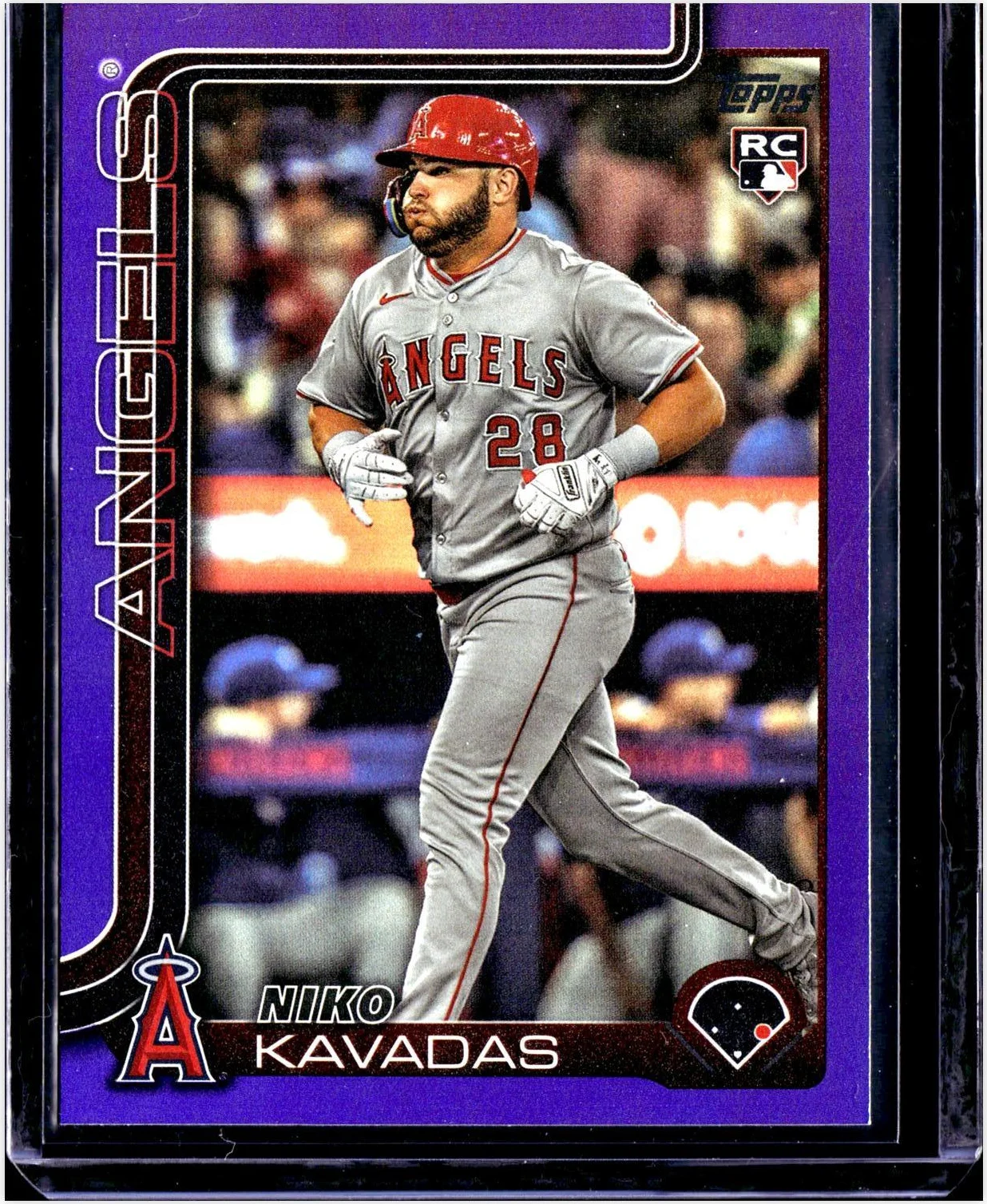 Niko Kavadas 2025 Topps #278 Purple Holo Foil baseball rookie card - Front