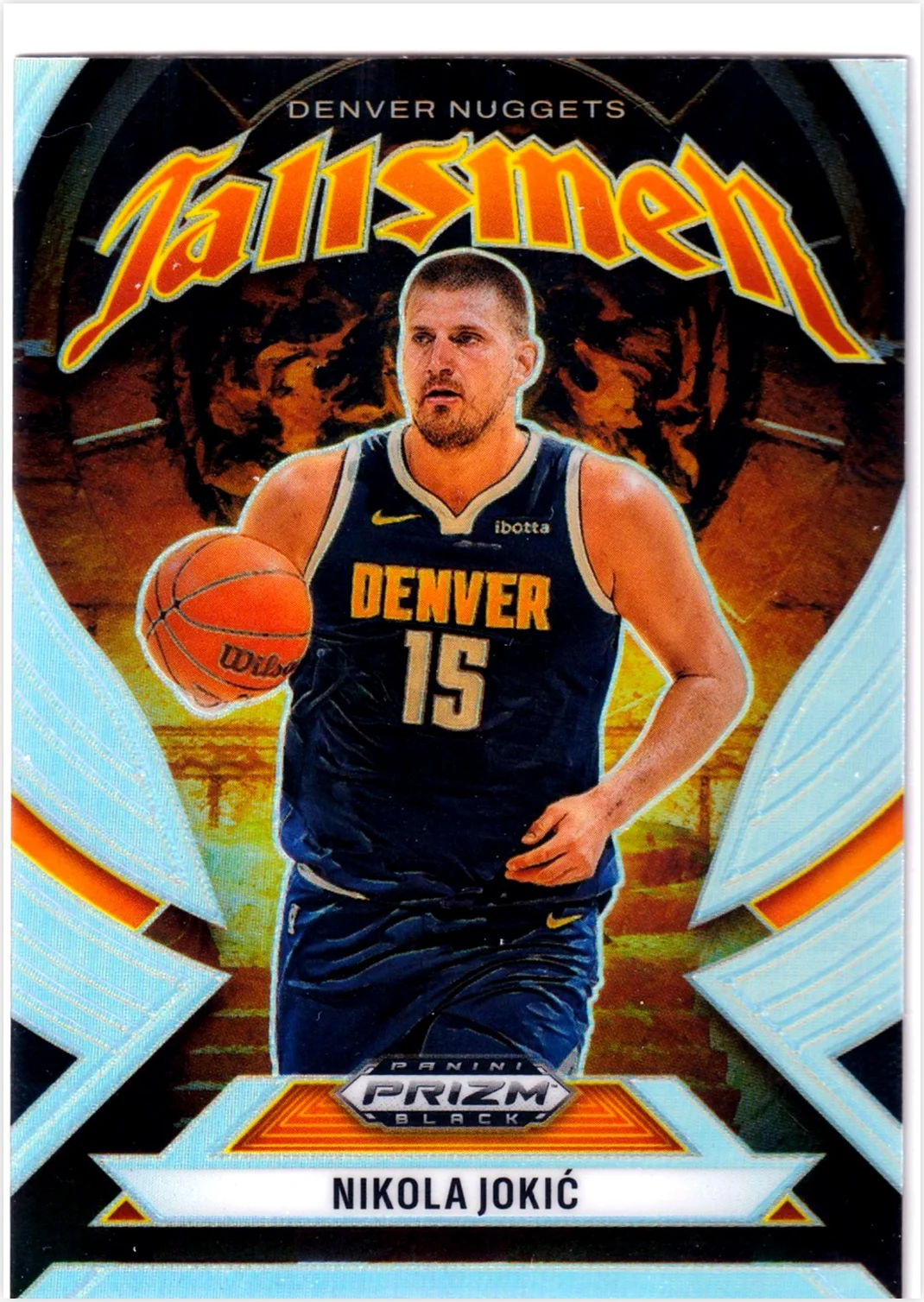 Nikola Jokic 2024-25 Panini Prizm Black #9 Talismen Prizms Silver basketball card - Front