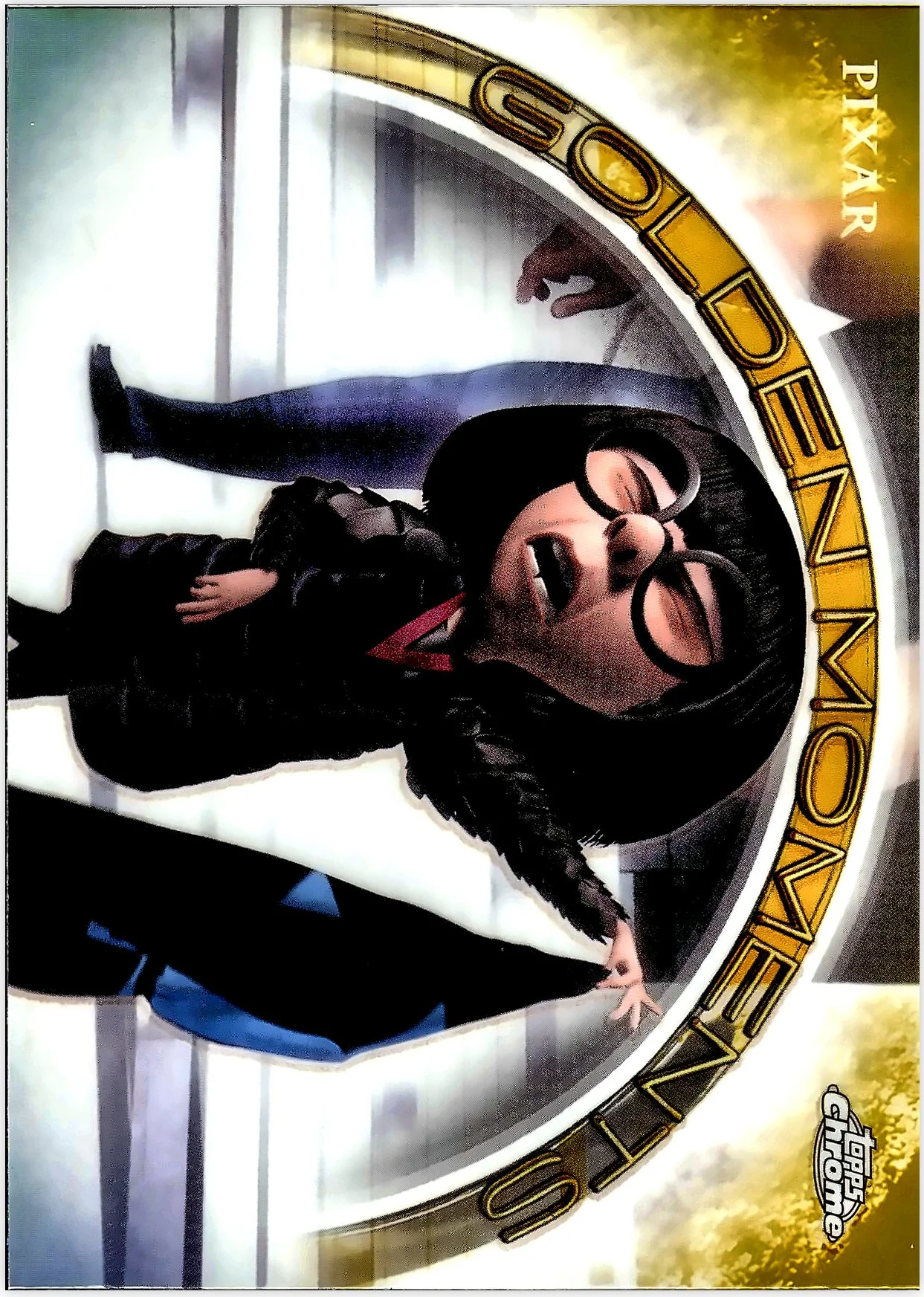 No Capes - The Incredibles 2025 Topps Pixar Gold #GM-8 Golden Moments trading card - Front